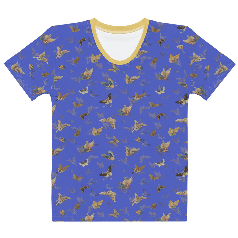 Butterfly dancing｜Ladies T-shirt｜Royal blue