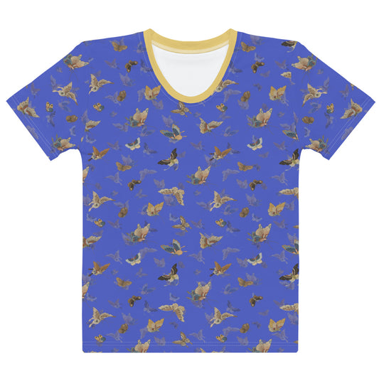 Butterfly dancing｜Ladies T-shirt｜Royal blue