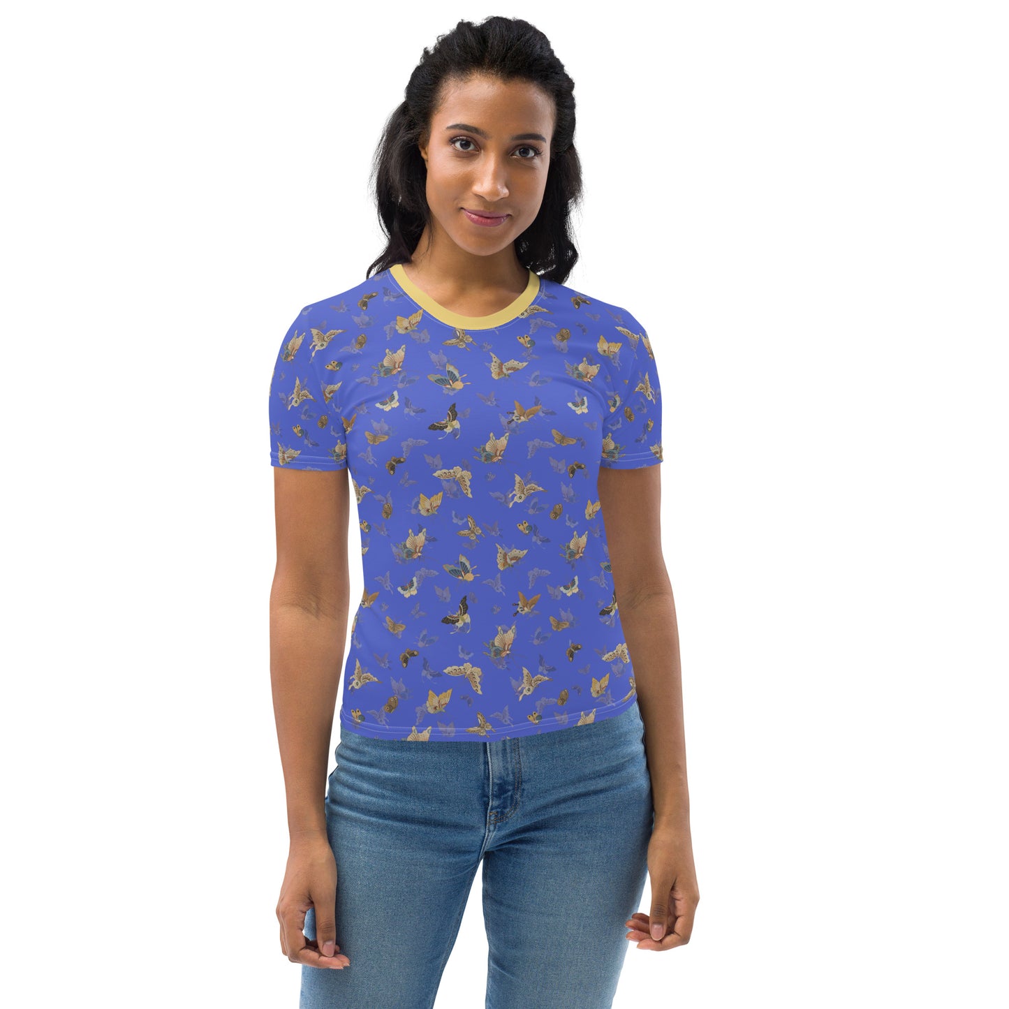 Butterfly dancing｜Ladies T-shirt｜Royal blue