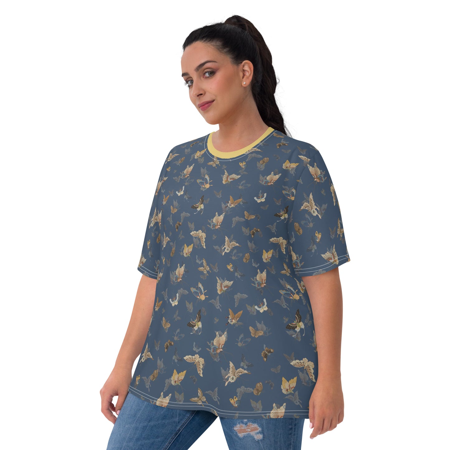 Butterfly dancing｜Ladies T-shirt｜Dark blue