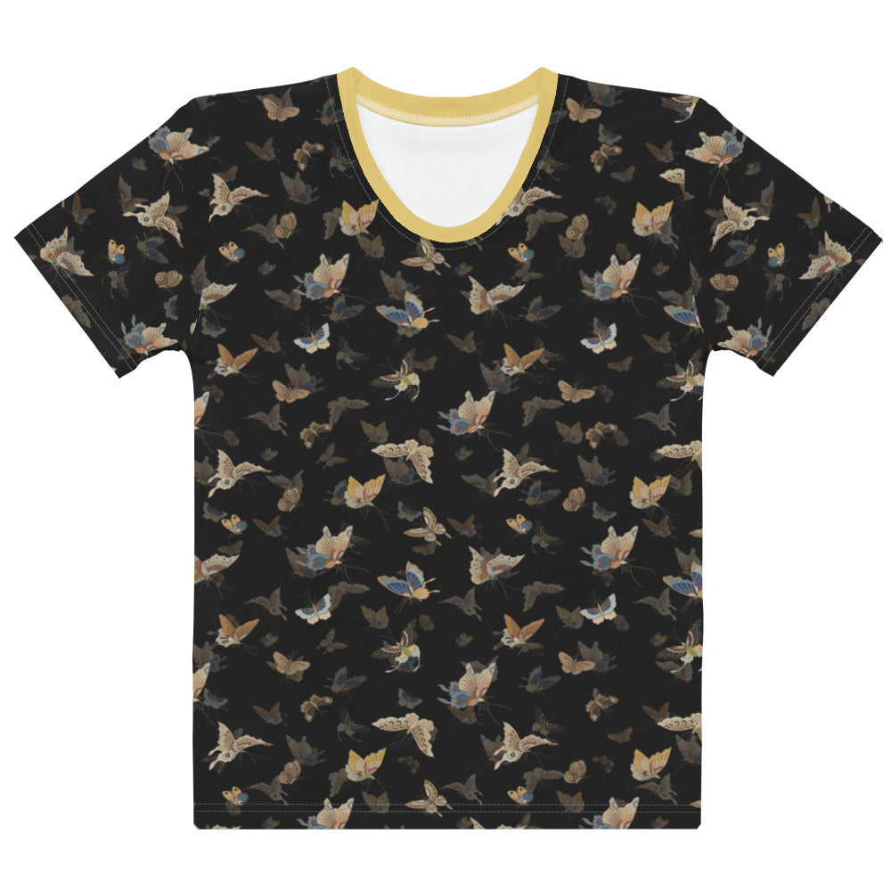 Butterfly dancing｜Ladies T-shirt｜Black