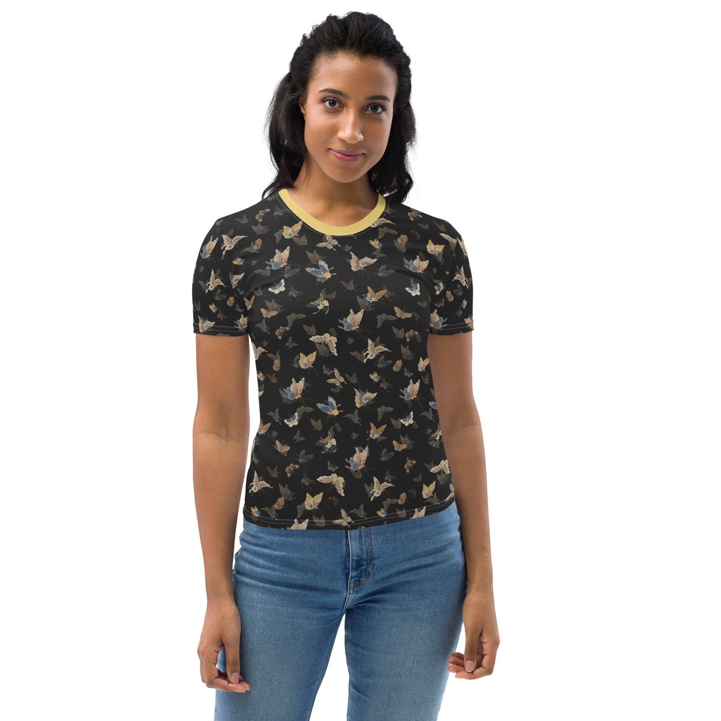 Butterfly dancing｜Ladies T-shirt｜Black