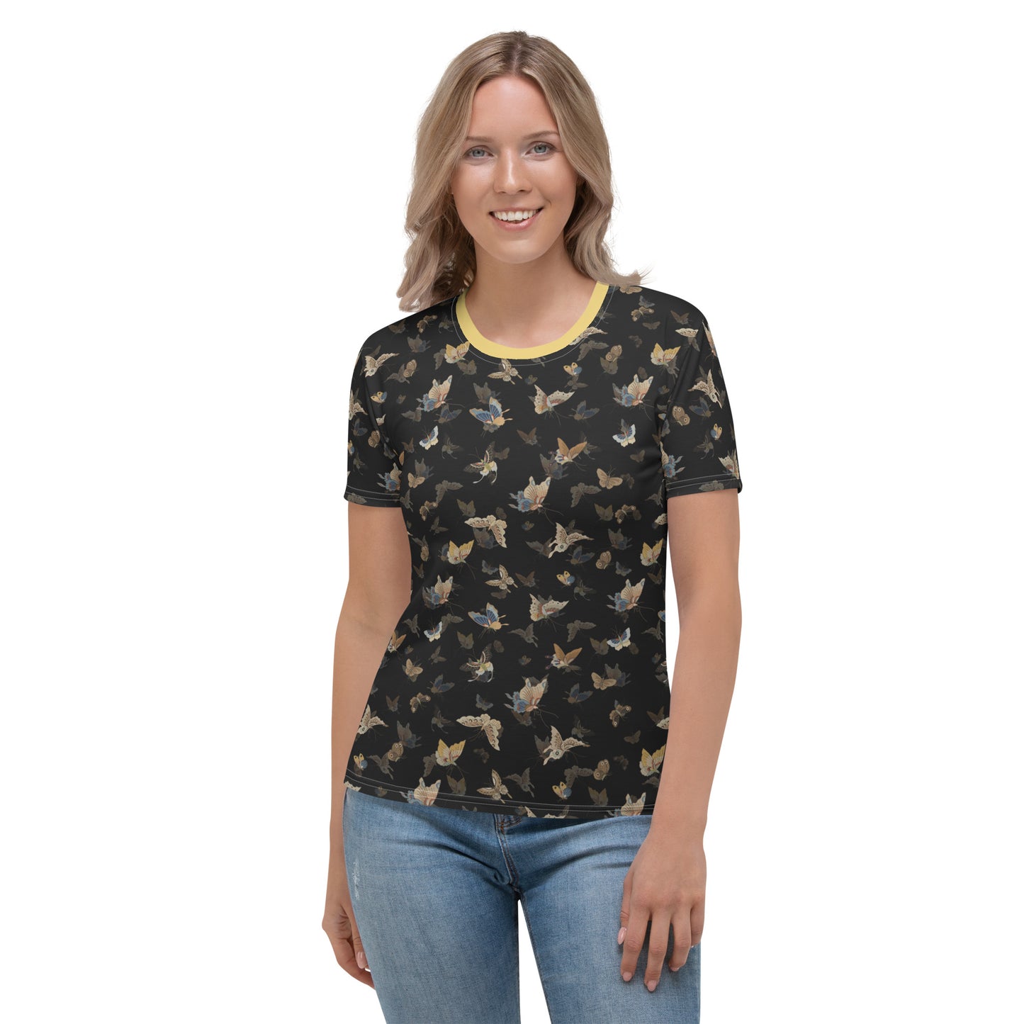 Butterfly dancing｜Ladies T-shirt｜Black