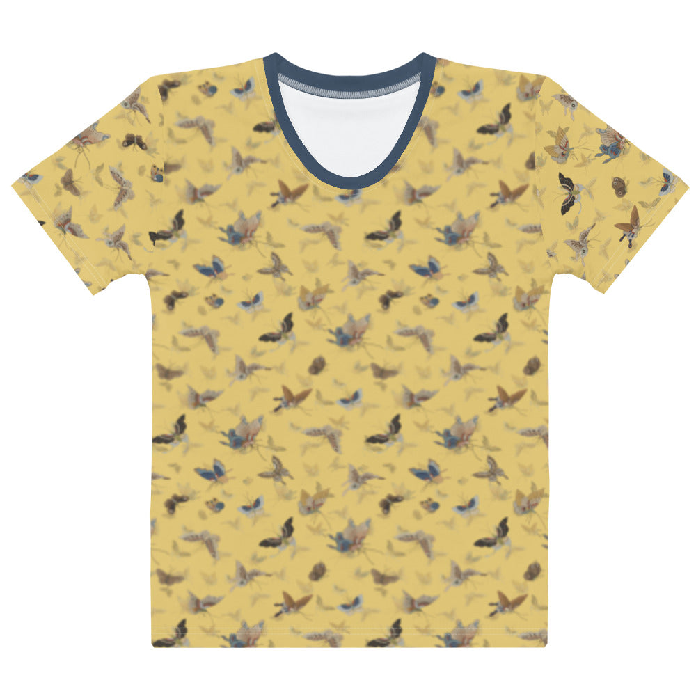 Butterfly dancing｜Ladies T-shirt｜Gold