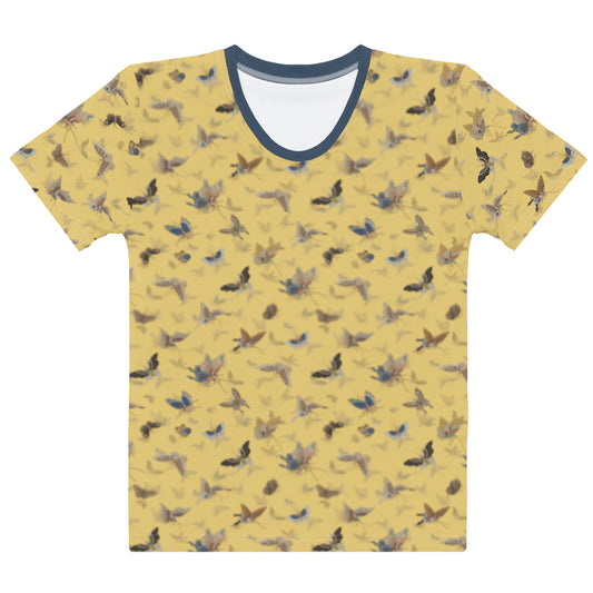 Butterfly dancing｜Ladies T-shirt｜Gold