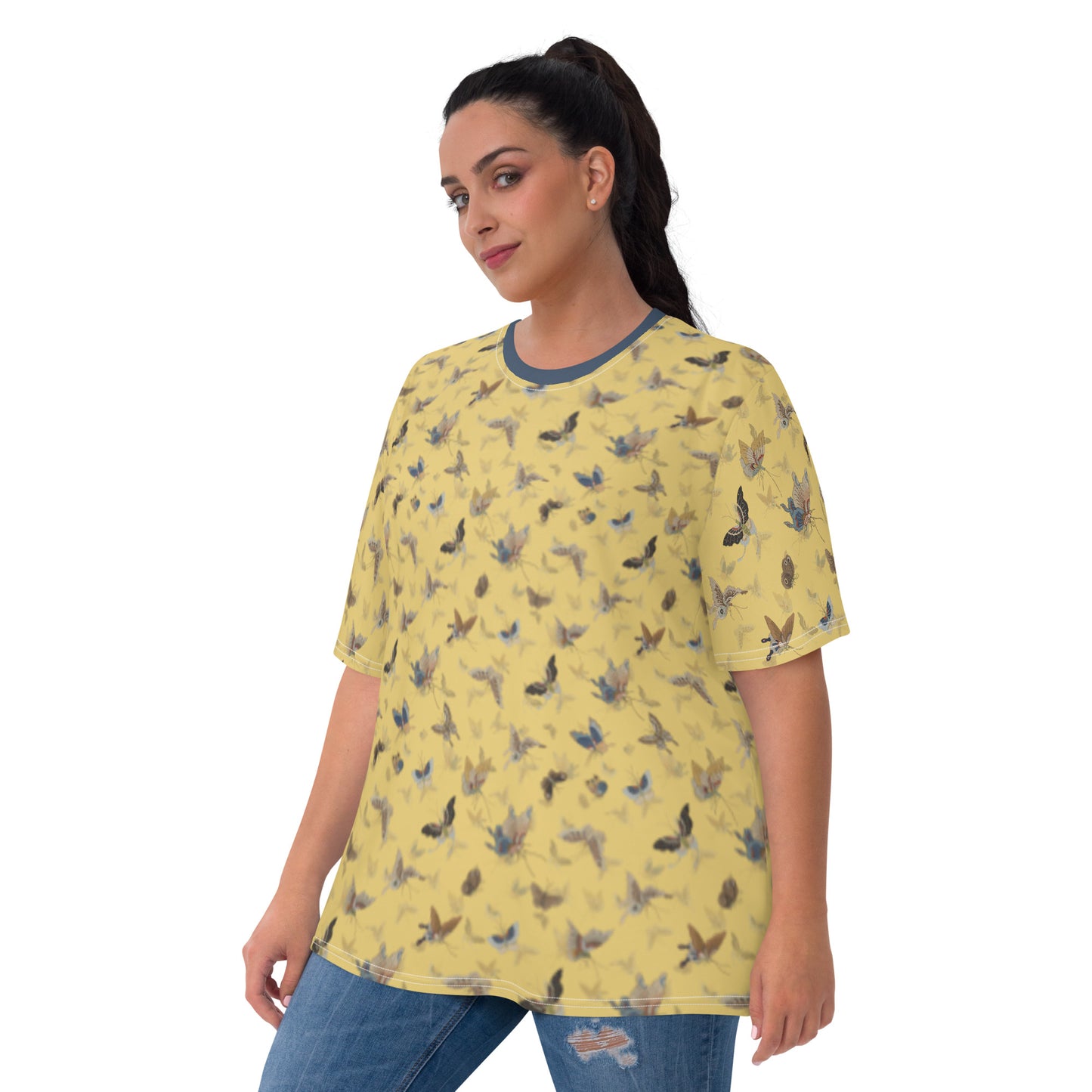 Butterfly dancing｜Ladies T-shirt｜Gold