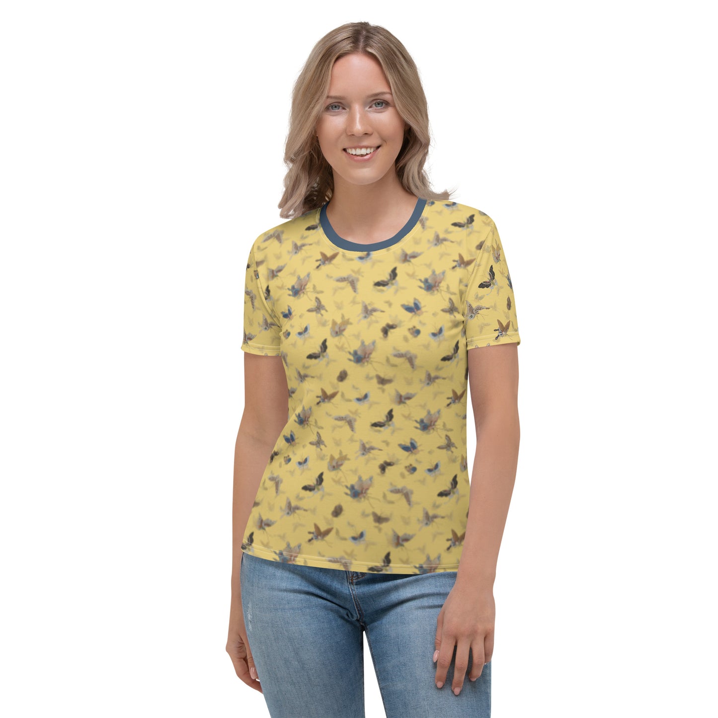 Butterfly dancing｜Ladies T-shirt｜Gold