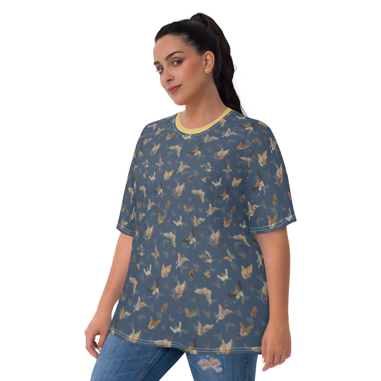 Butterfly dancing｜Ladies T-shirt｜Dark blue