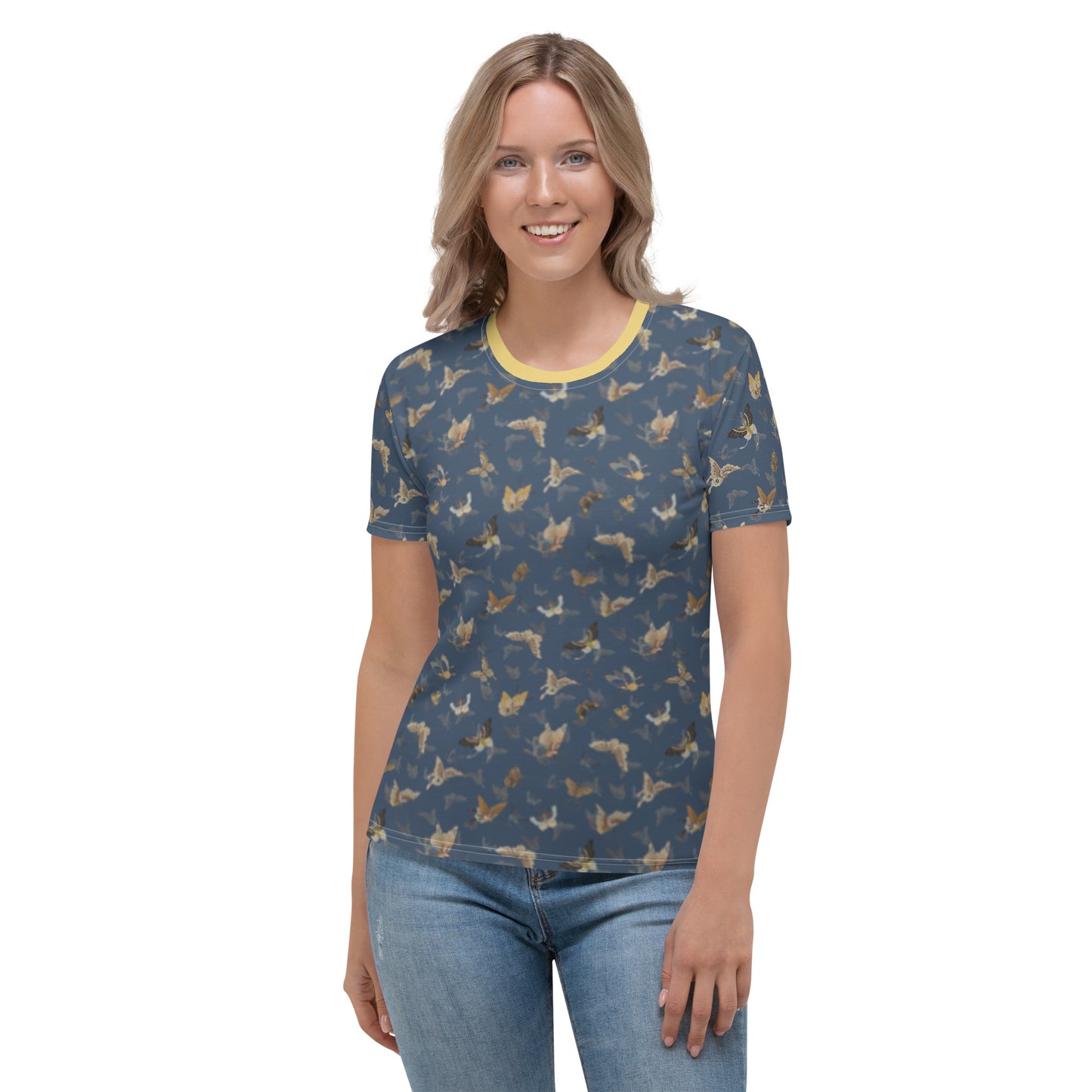 Butterfly dancing｜Ladies T-shirt｜Dark blue