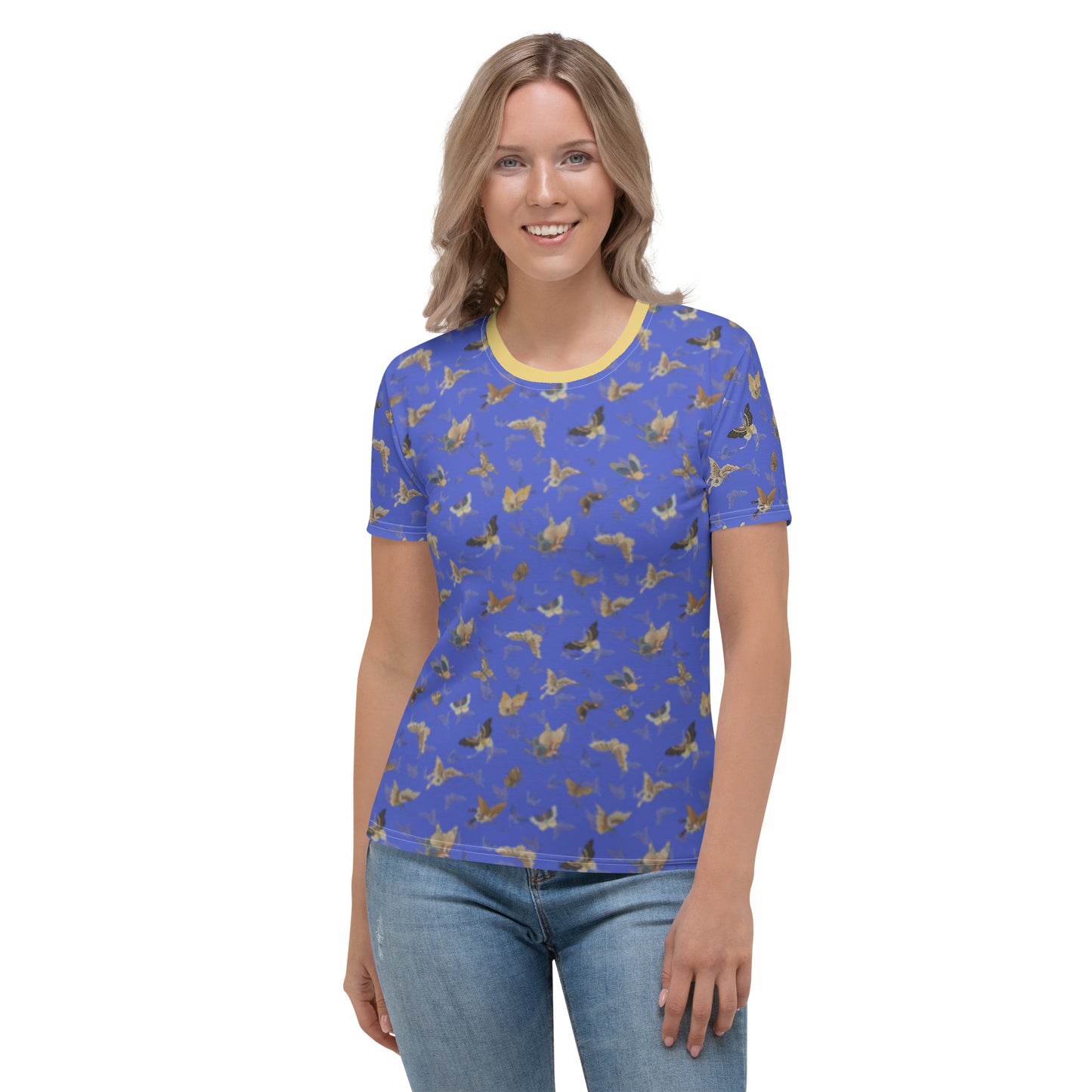 Butterfly dancing｜Ladies T-shirt｜Royal blue