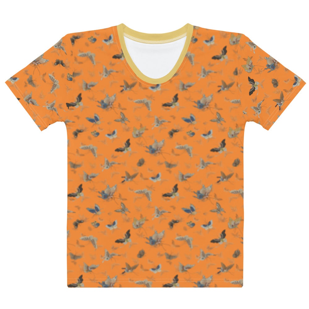 Butterfly dancing｜Ladies T-shirt｜Orange