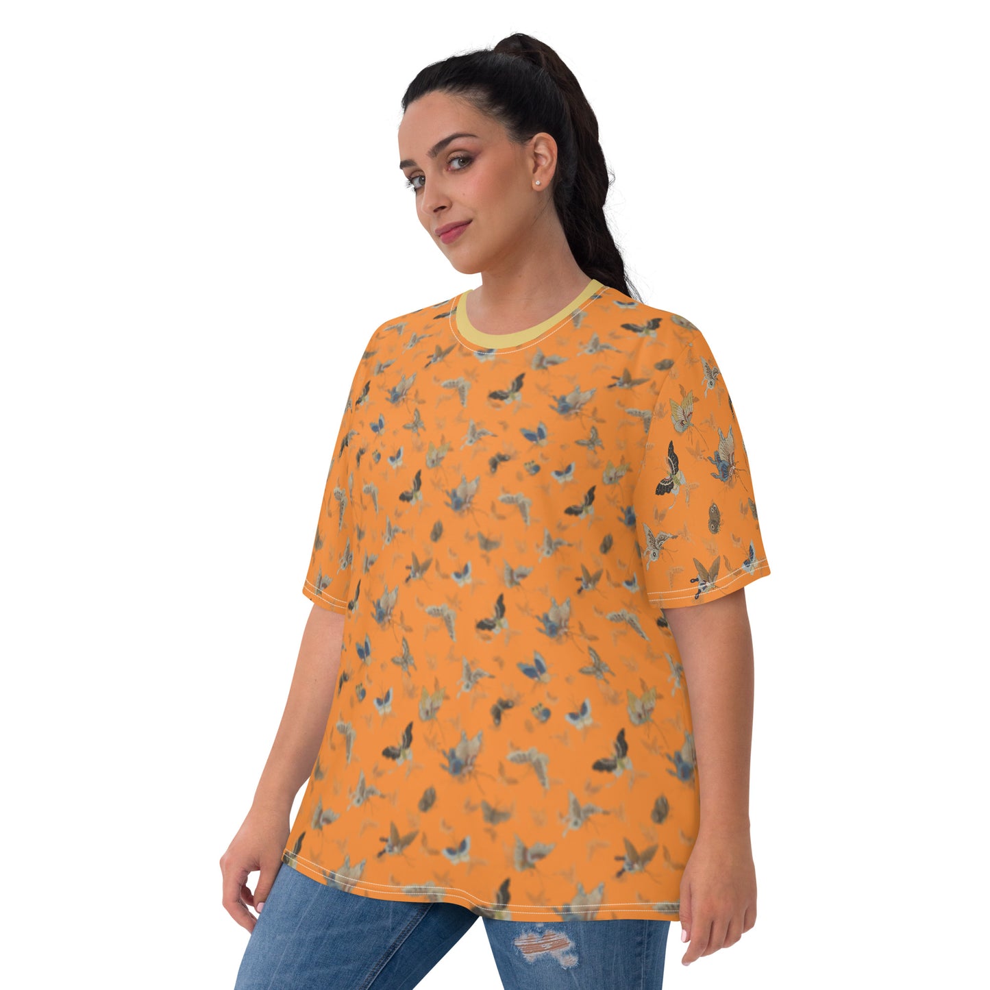 Butterfly dancing｜Ladies T-shirt｜Orange