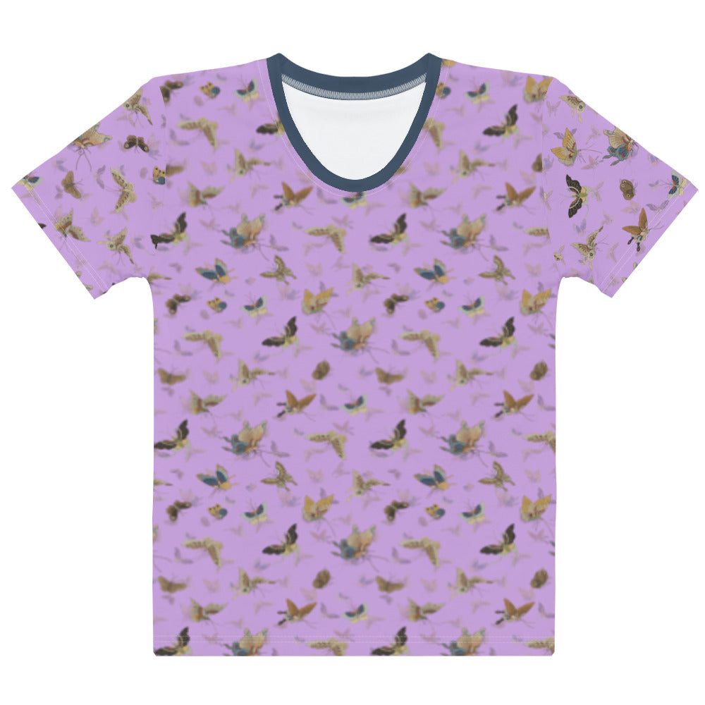 Butterfly dancing｜Ladies T-shirt｜Lilac