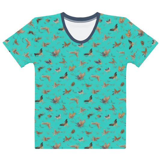 Butterfly dancing｜Ladies T-shirt｜Turquoise