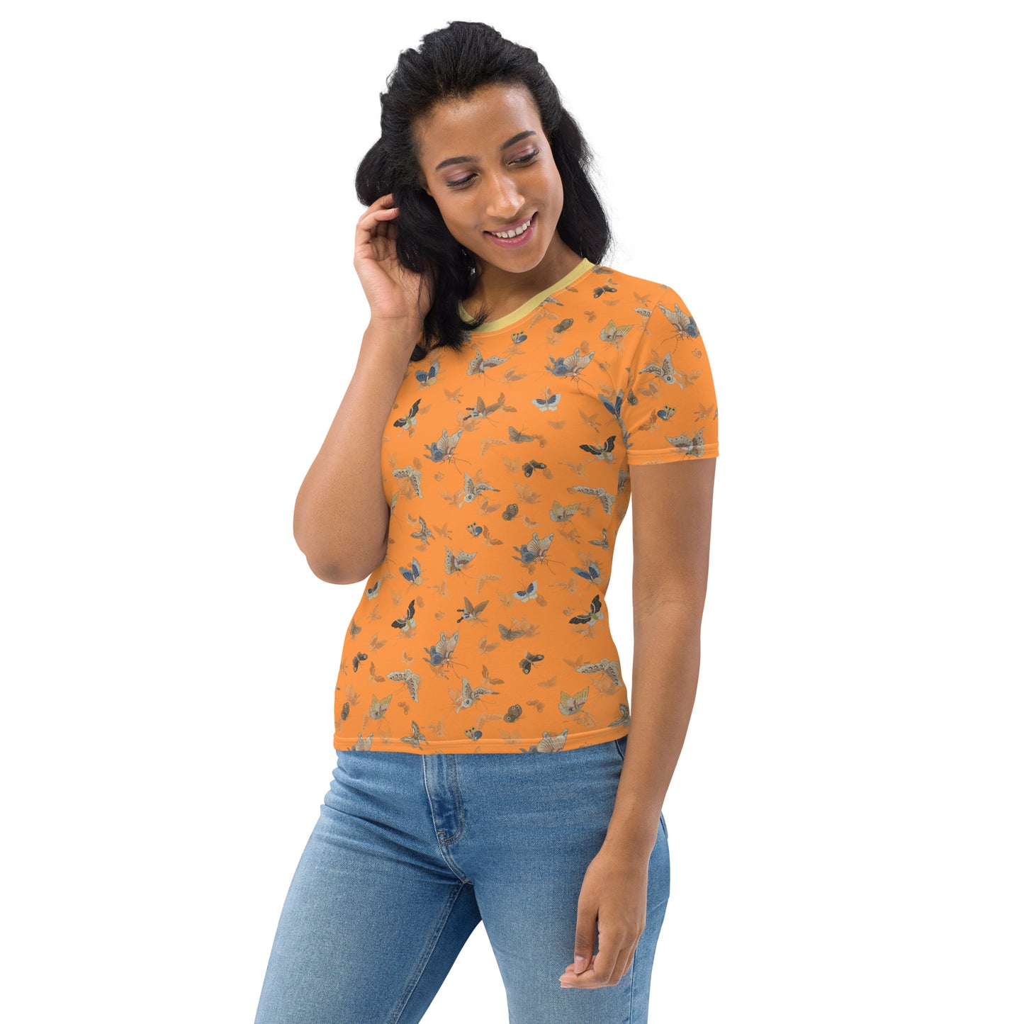 Butterfly dancing｜Ladies T-shirt｜Orange