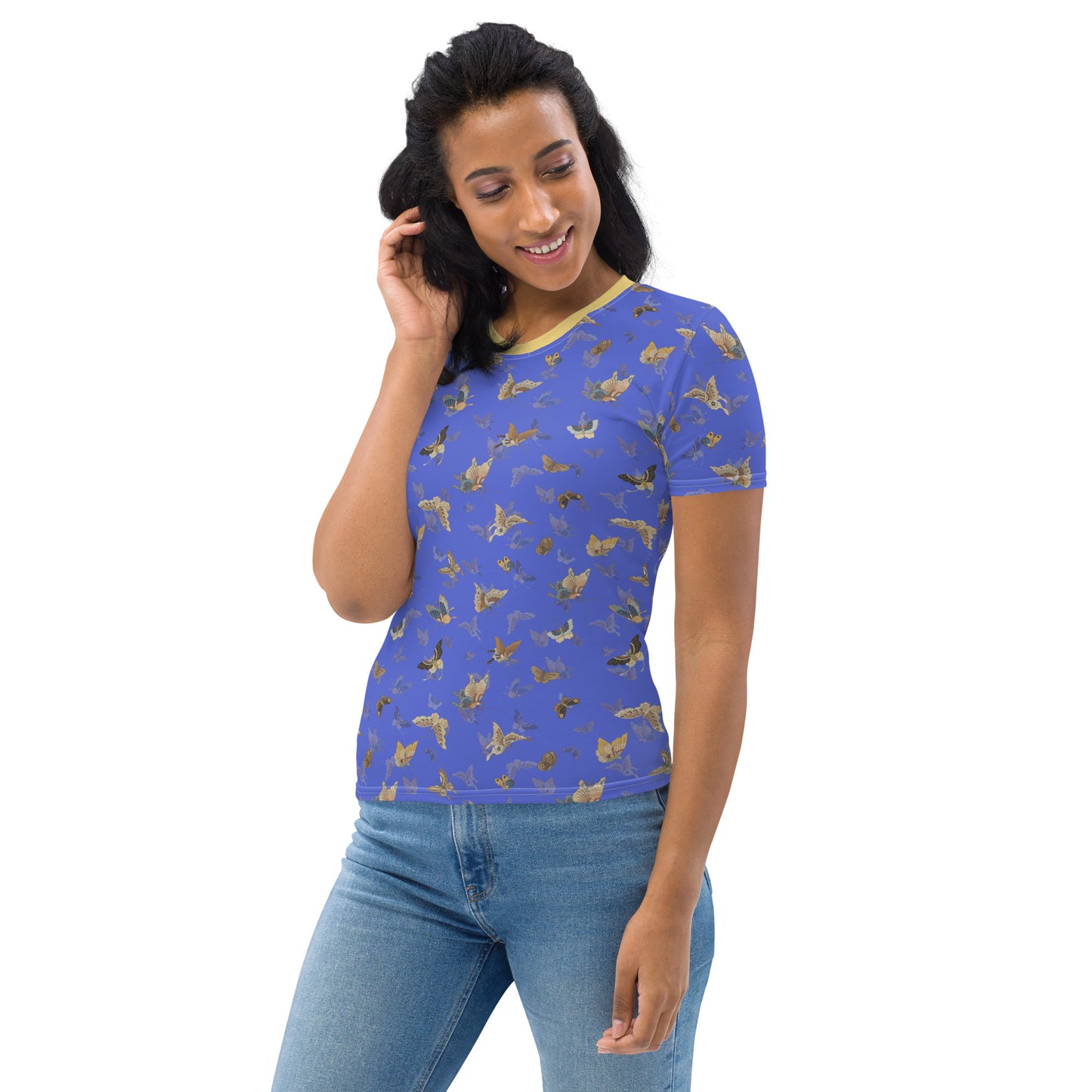 Butterfly dancing｜Ladies T-shirt｜Royal blue