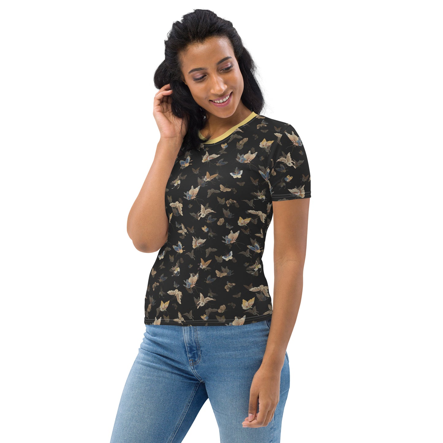 Butterfly dancing｜Ladies T-shirt｜Black