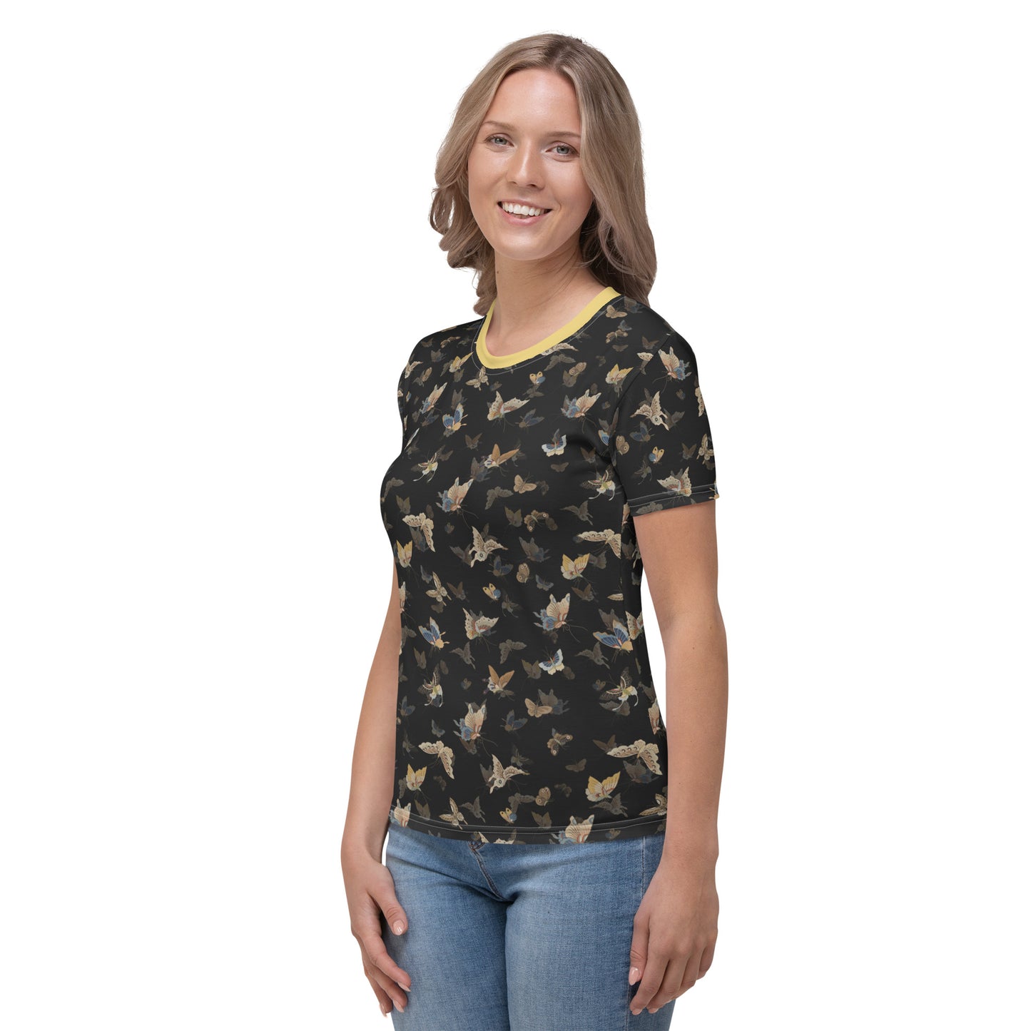 Butterfly dancing｜Ladies T-shirt｜Black