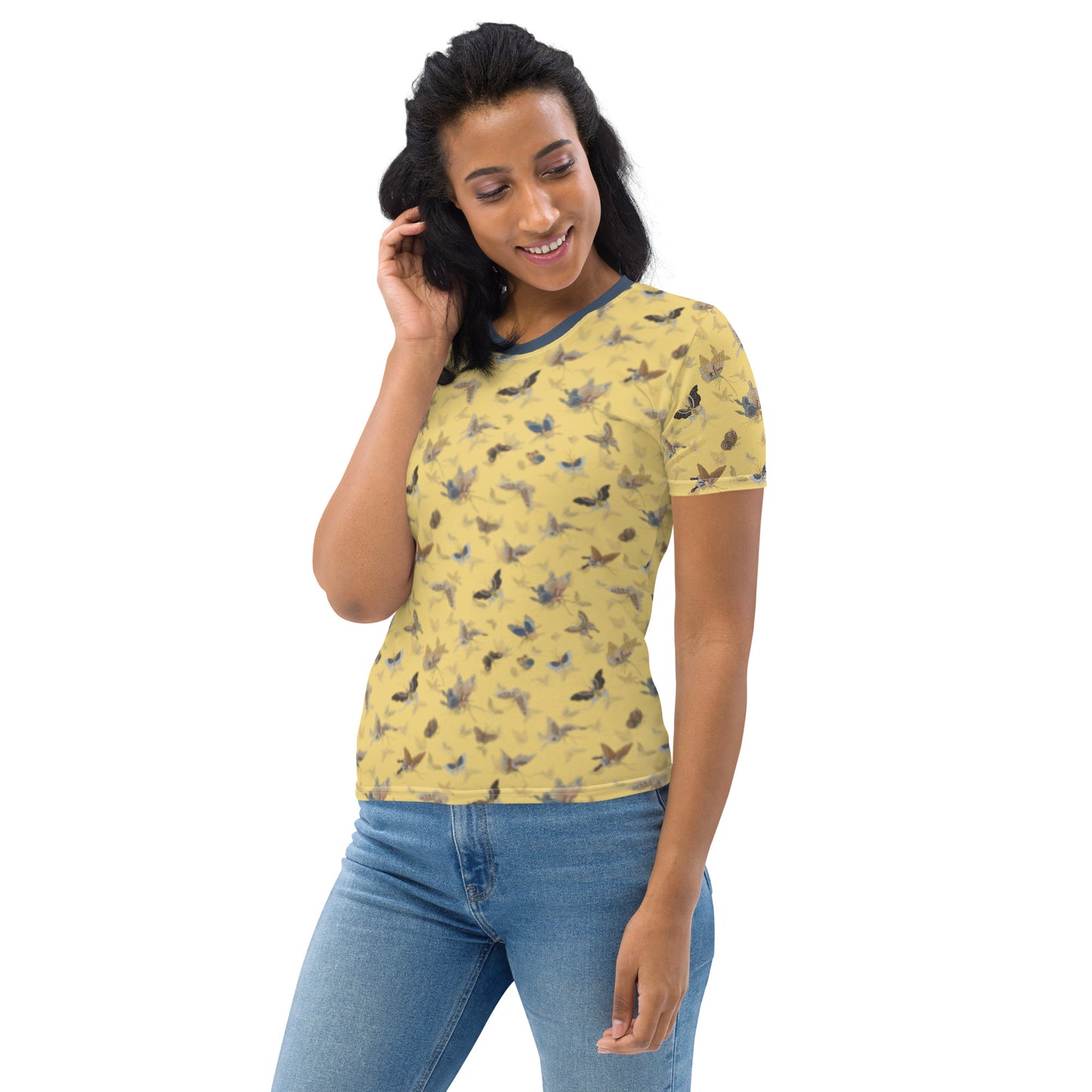 Butterfly dancing｜Ladies T-shirt｜Gold