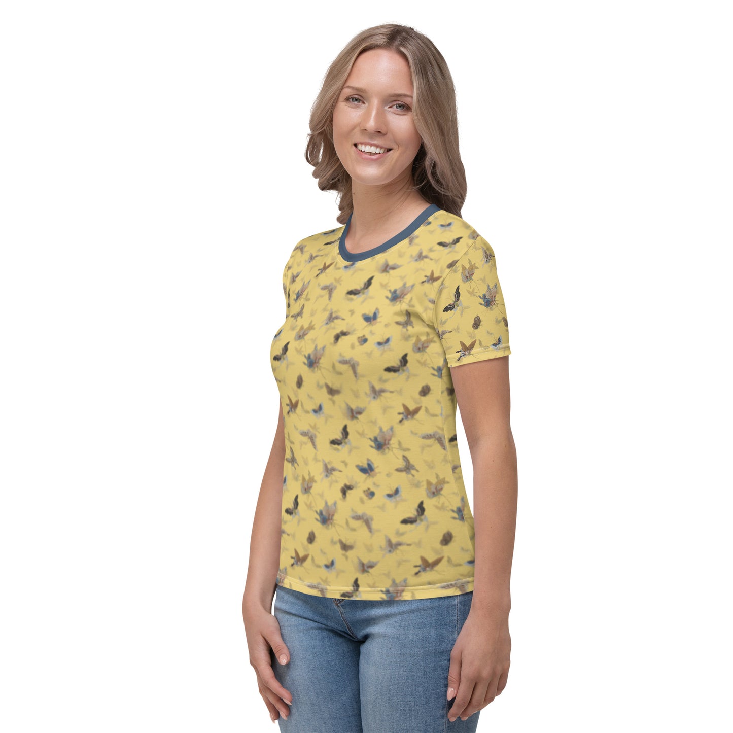 Butterfly dancing｜Ladies T-shirt｜Gold