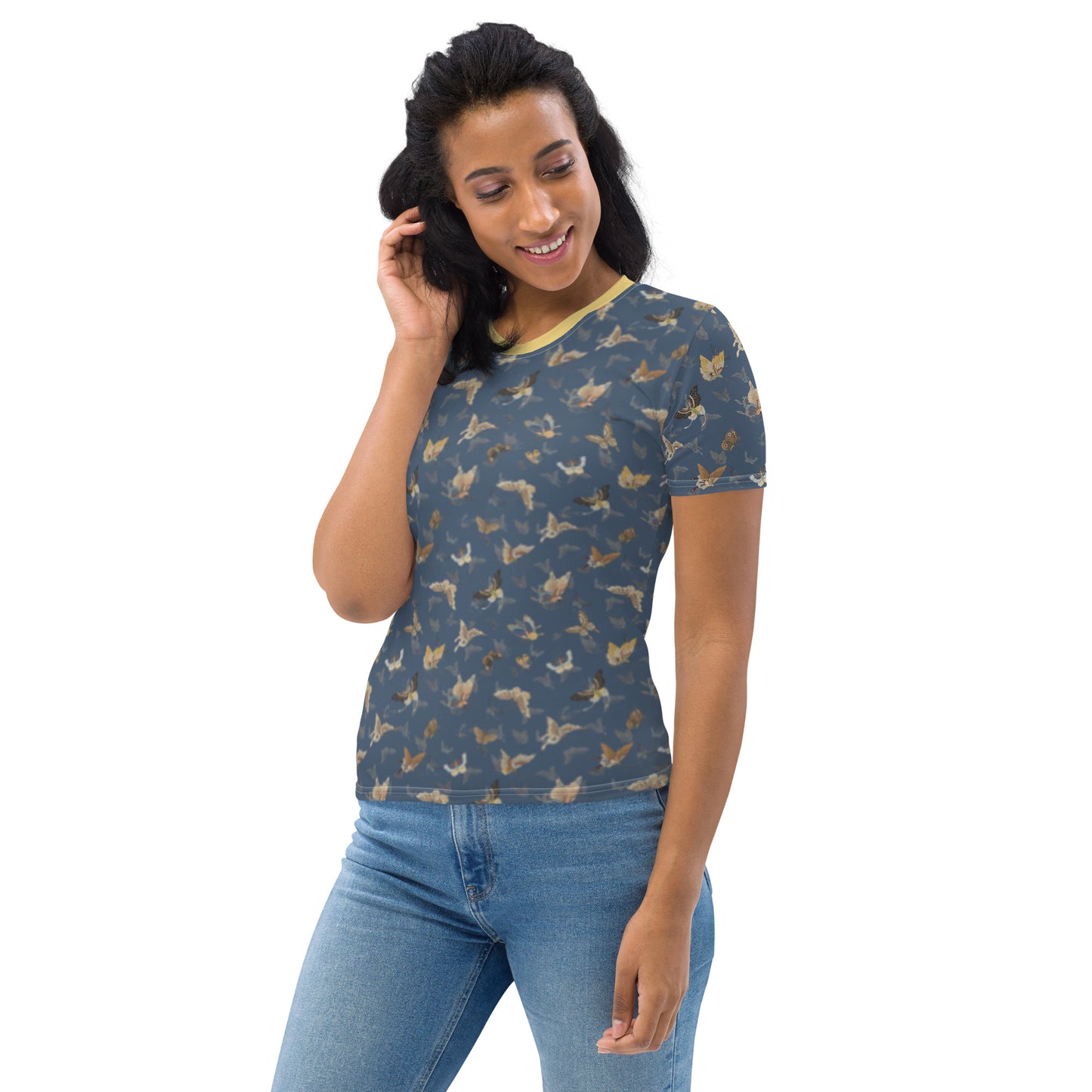 Butterfly dancing｜Ladies T-shirt｜Dark blue