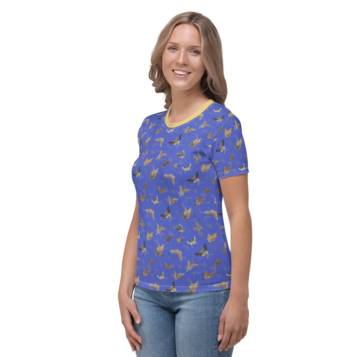 Butterfly dancing｜Ladies T-shirt｜Royal blue