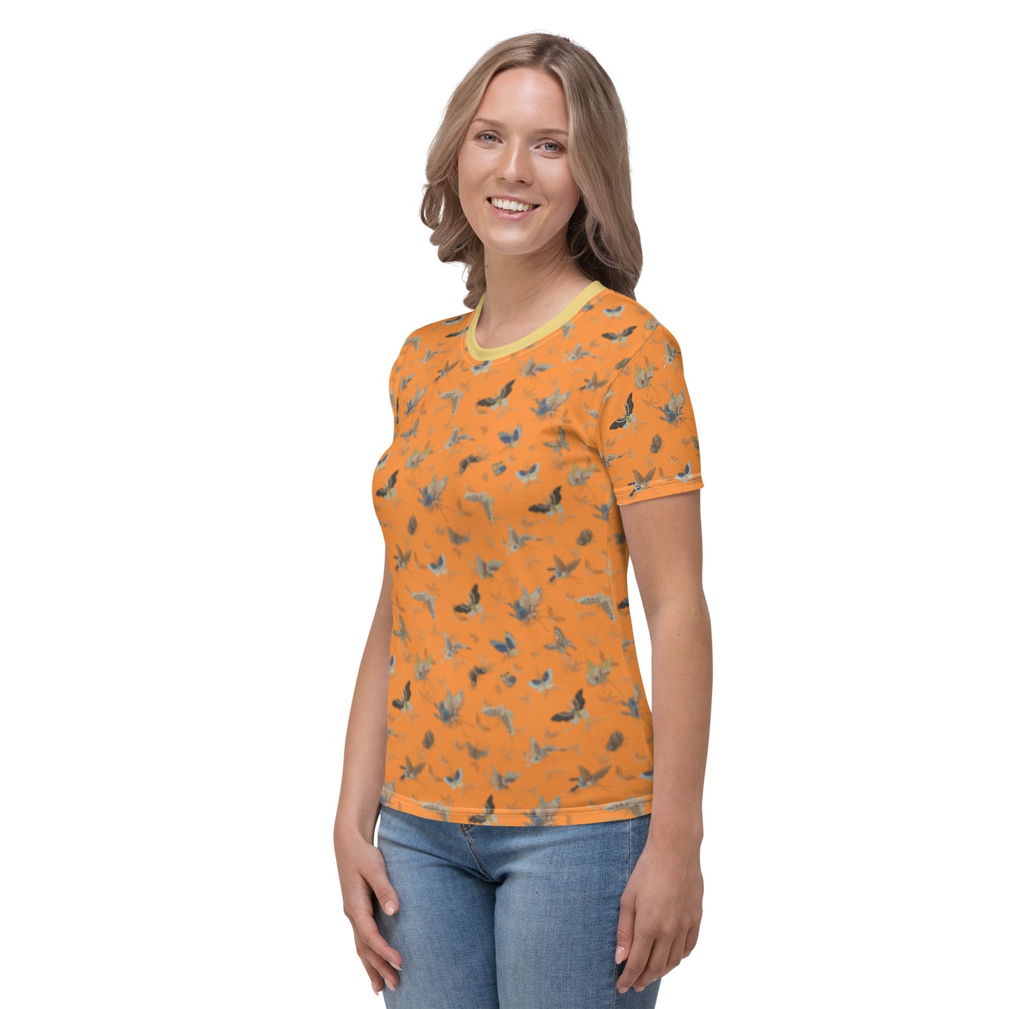 Butterfly dancing｜Ladies T-shirt｜Orange