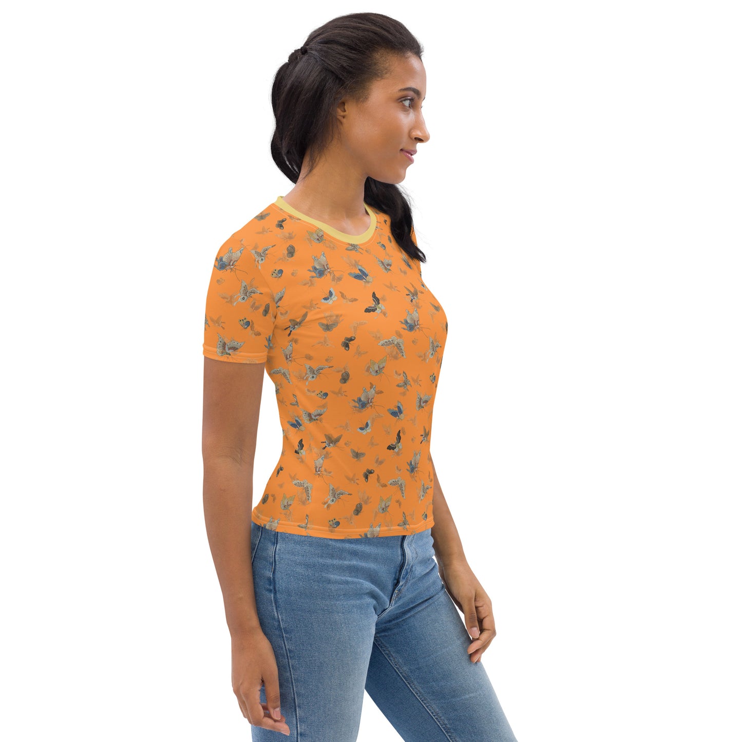 Butterfly dancing｜Ladies T-shirt｜Orange