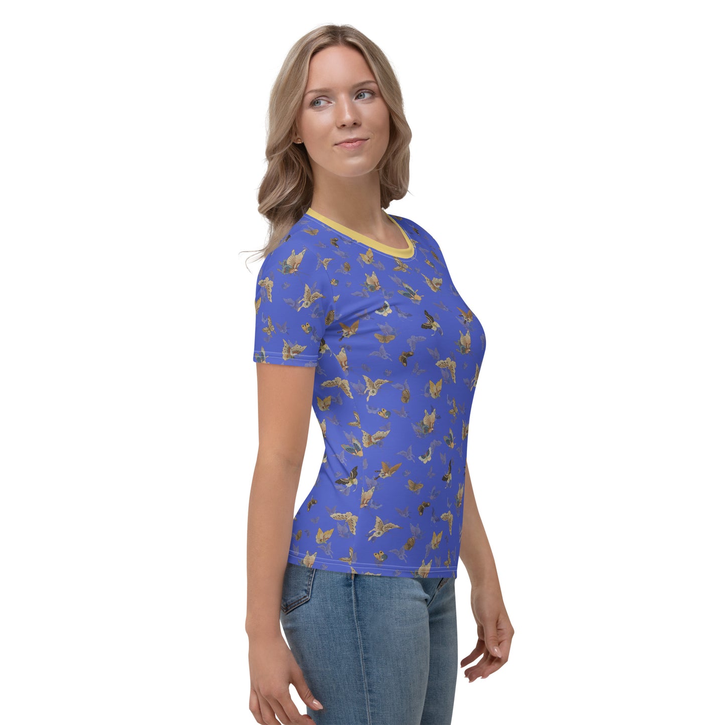 Butterfly dancing｜Ladies T-shirt｜Royal blue