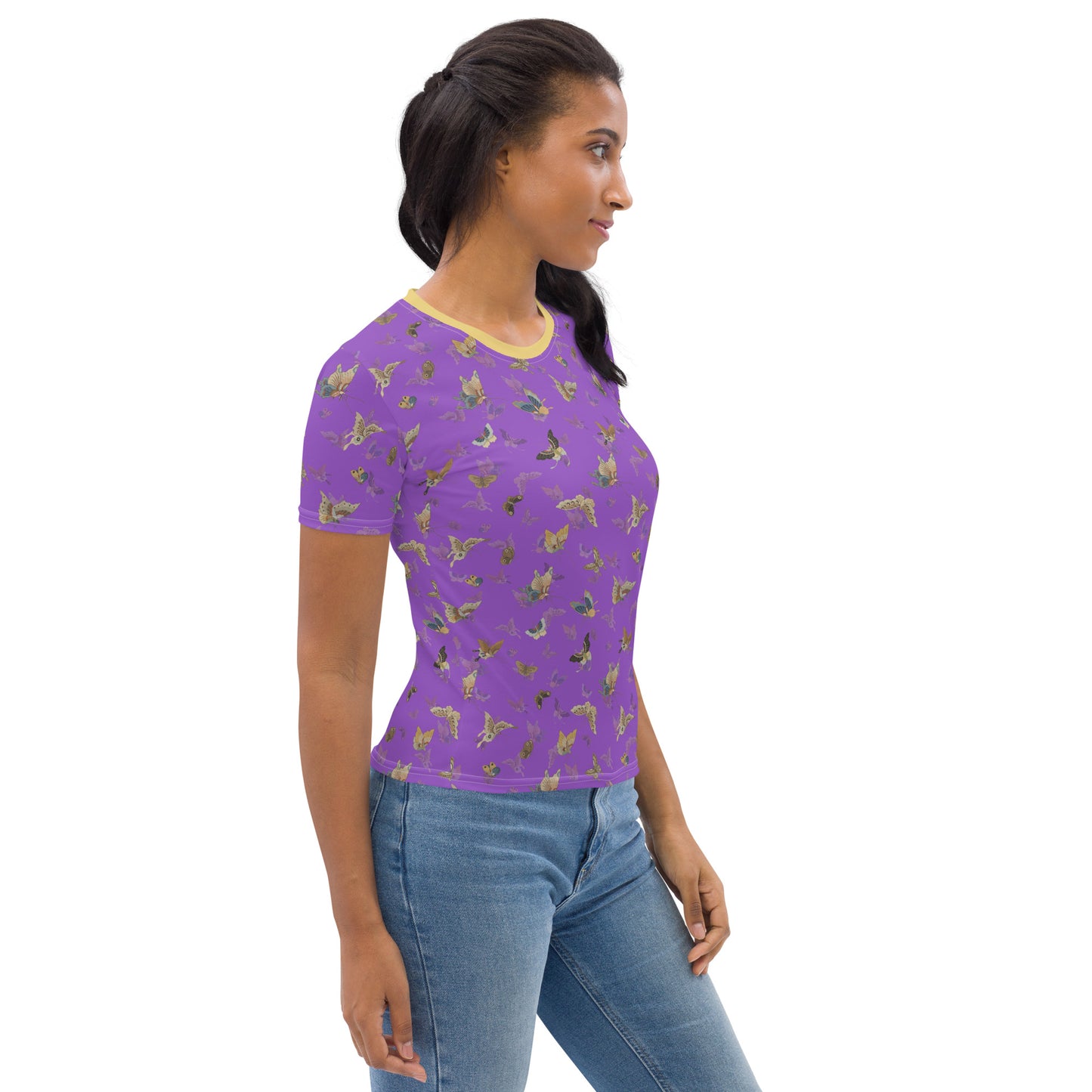 Butterfly dancing｜Ladies T-shirt｜Purple