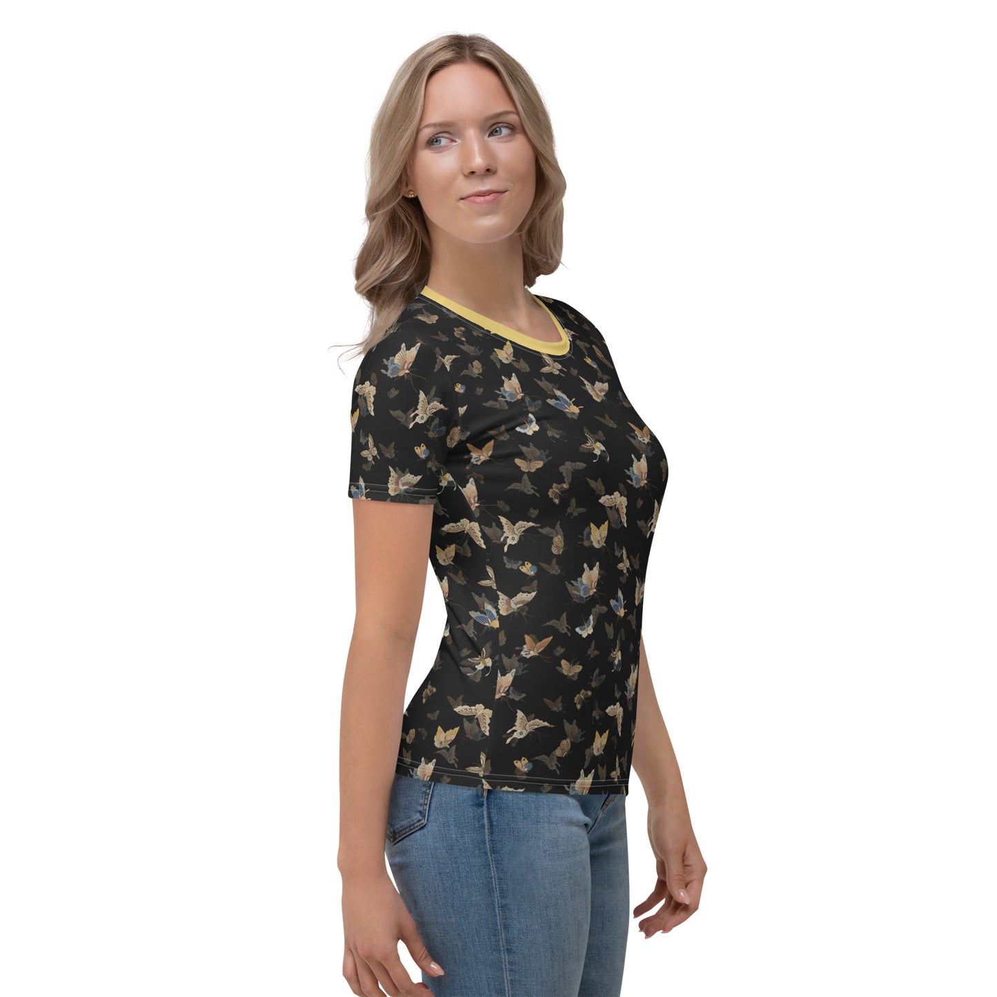 Butterfly dancing｜Ladies T-shirt｜Black