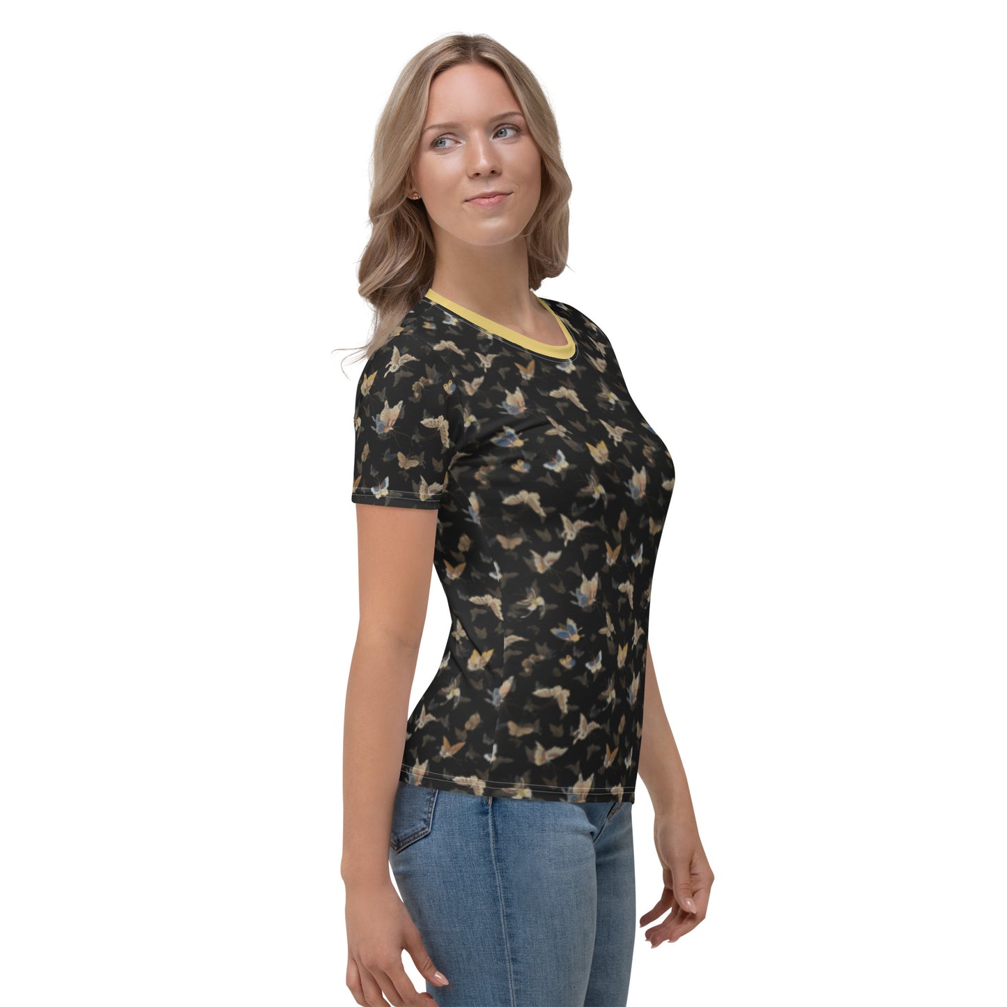 Butterfly dancing｜Ladies T-shirt｜Black