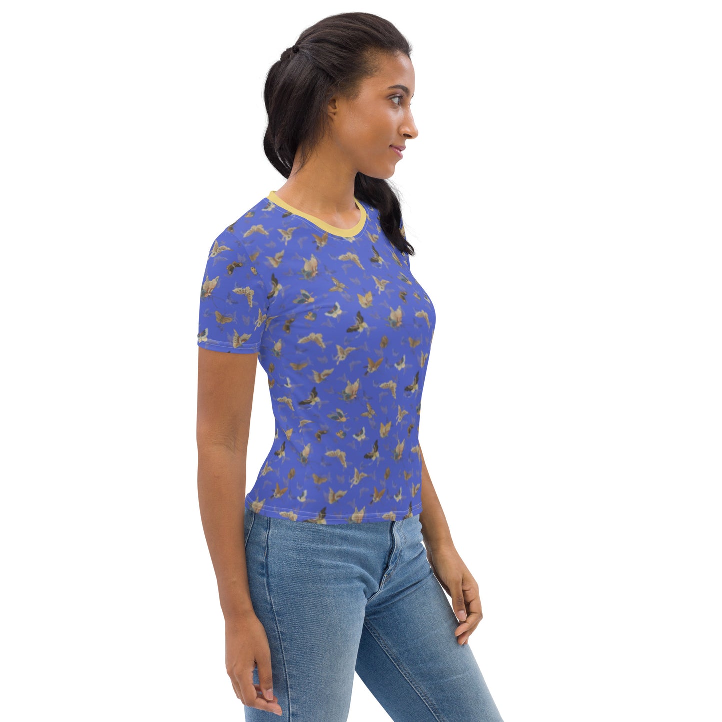 Butterfly dancing｜Ladies T-shirt｜Royal blue