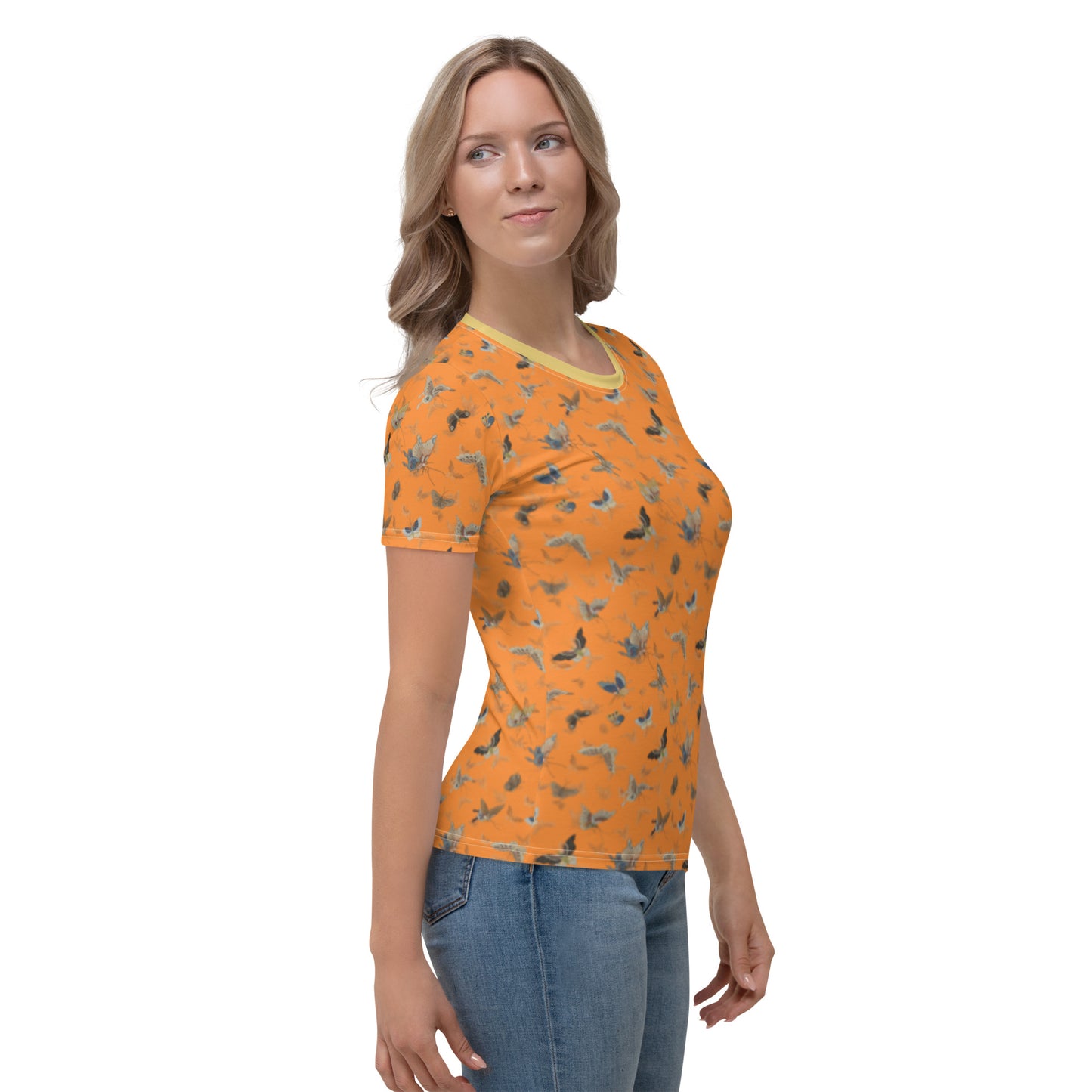 Butterfly dancing｜Ladies T-shirt｜Orange