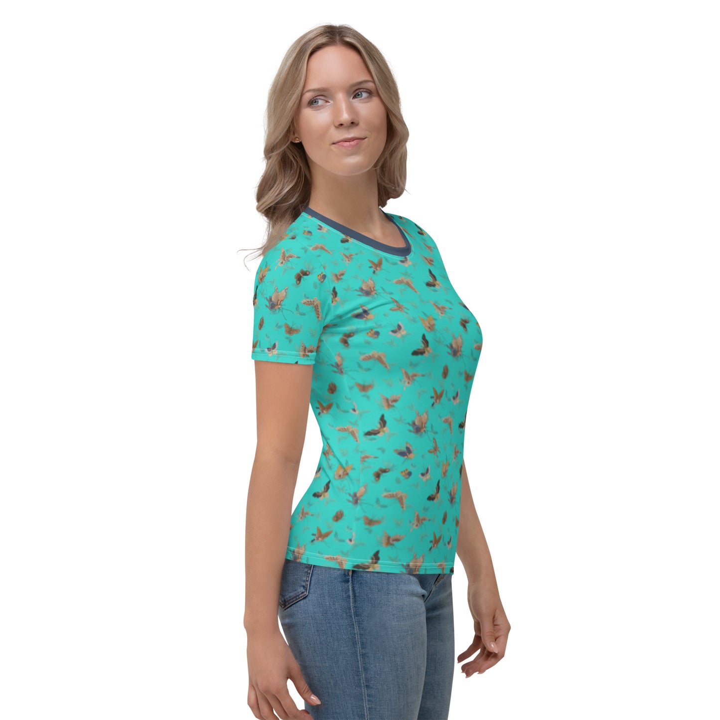 Butterfly dancing｜Ladies T-shirt｜Turquoise