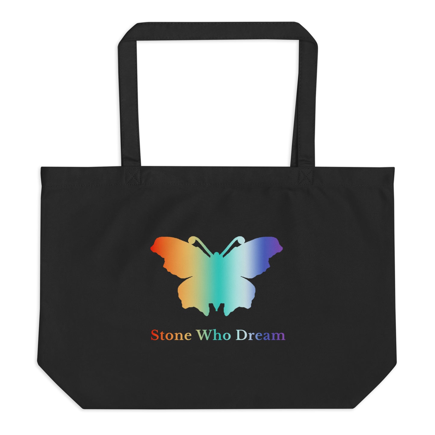 Logo collection｜Large organic tote bag｜Rainbow