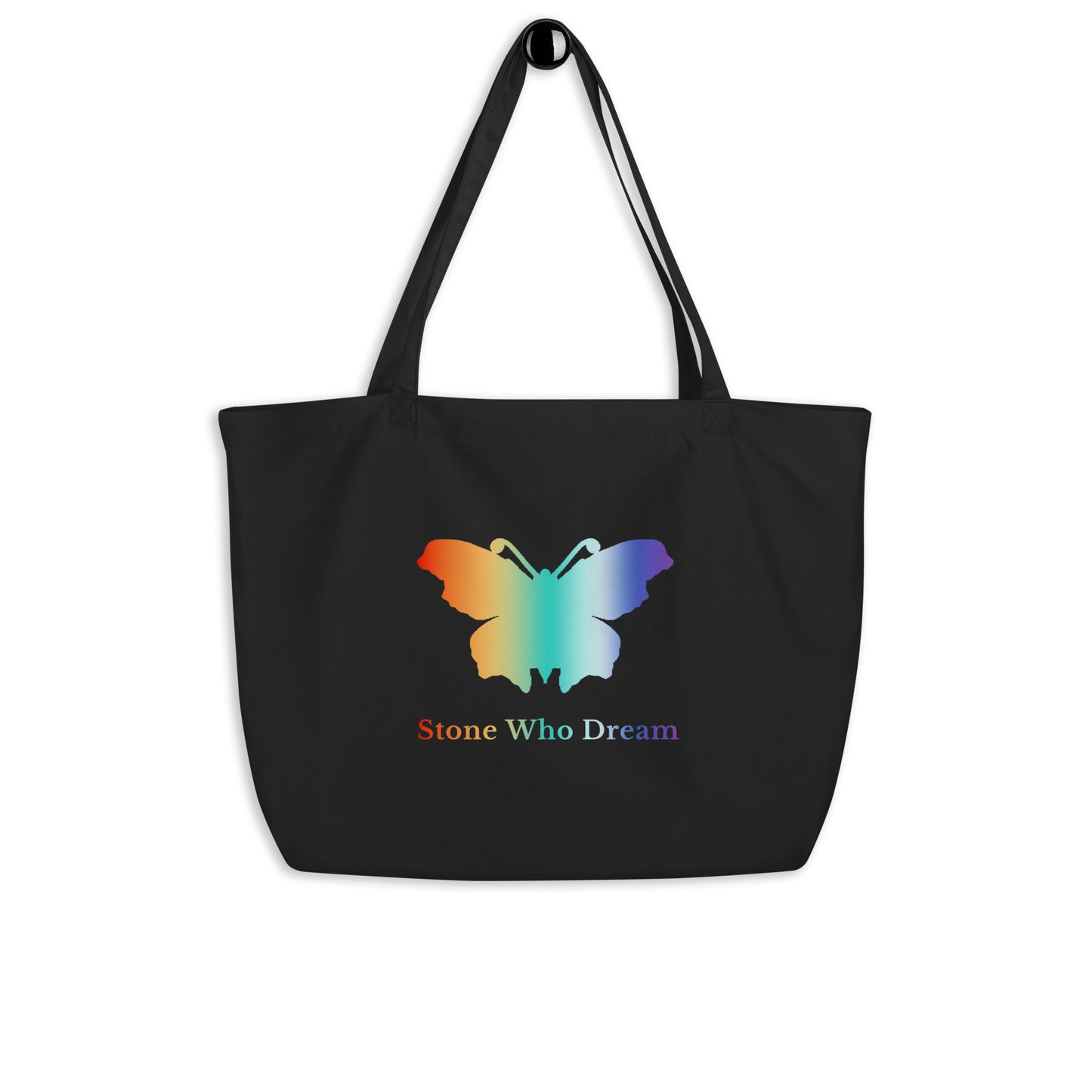 Logo collection｜Large organic tote bag｜Rainbow