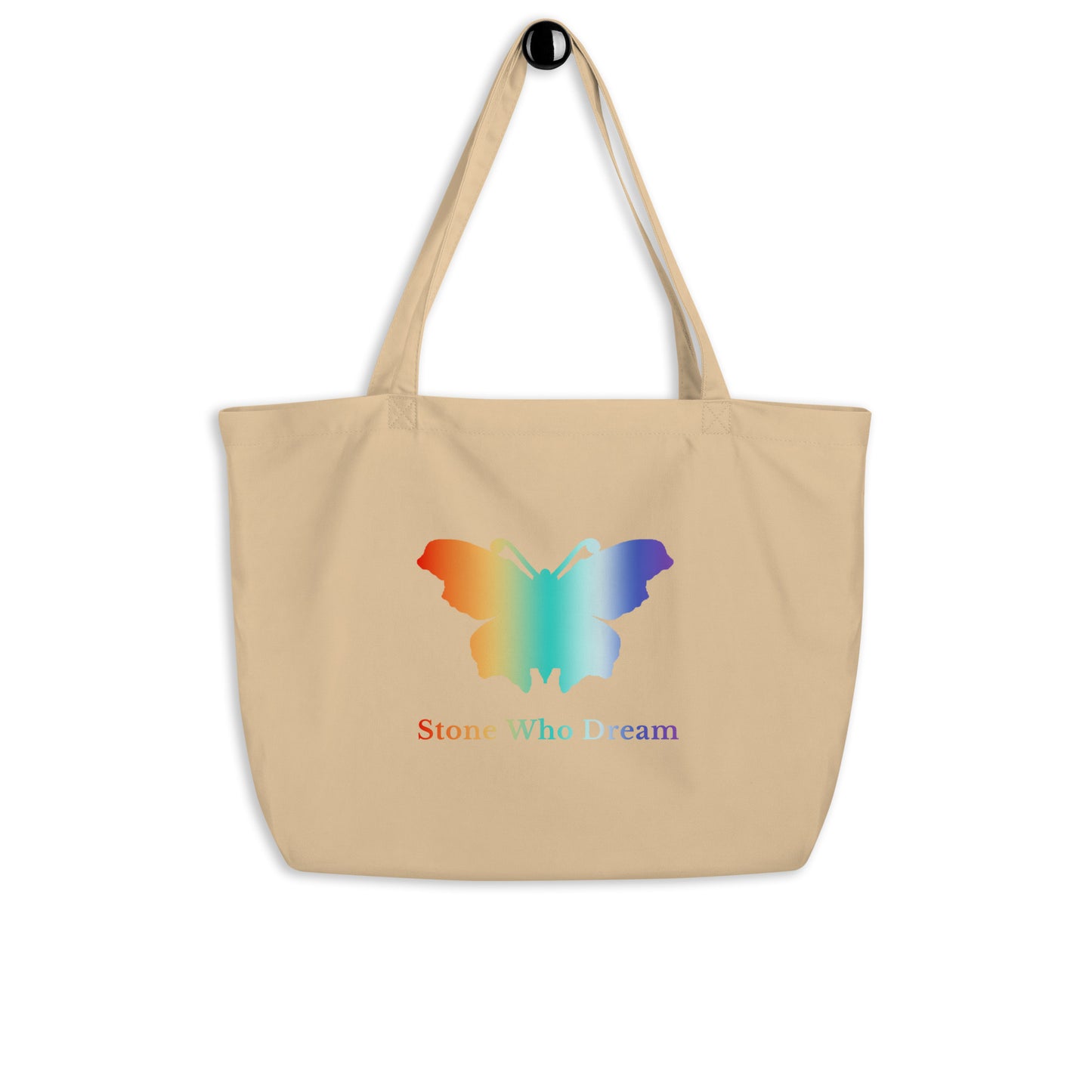 Logo collection｜Large organic tote bag｜Rainbow