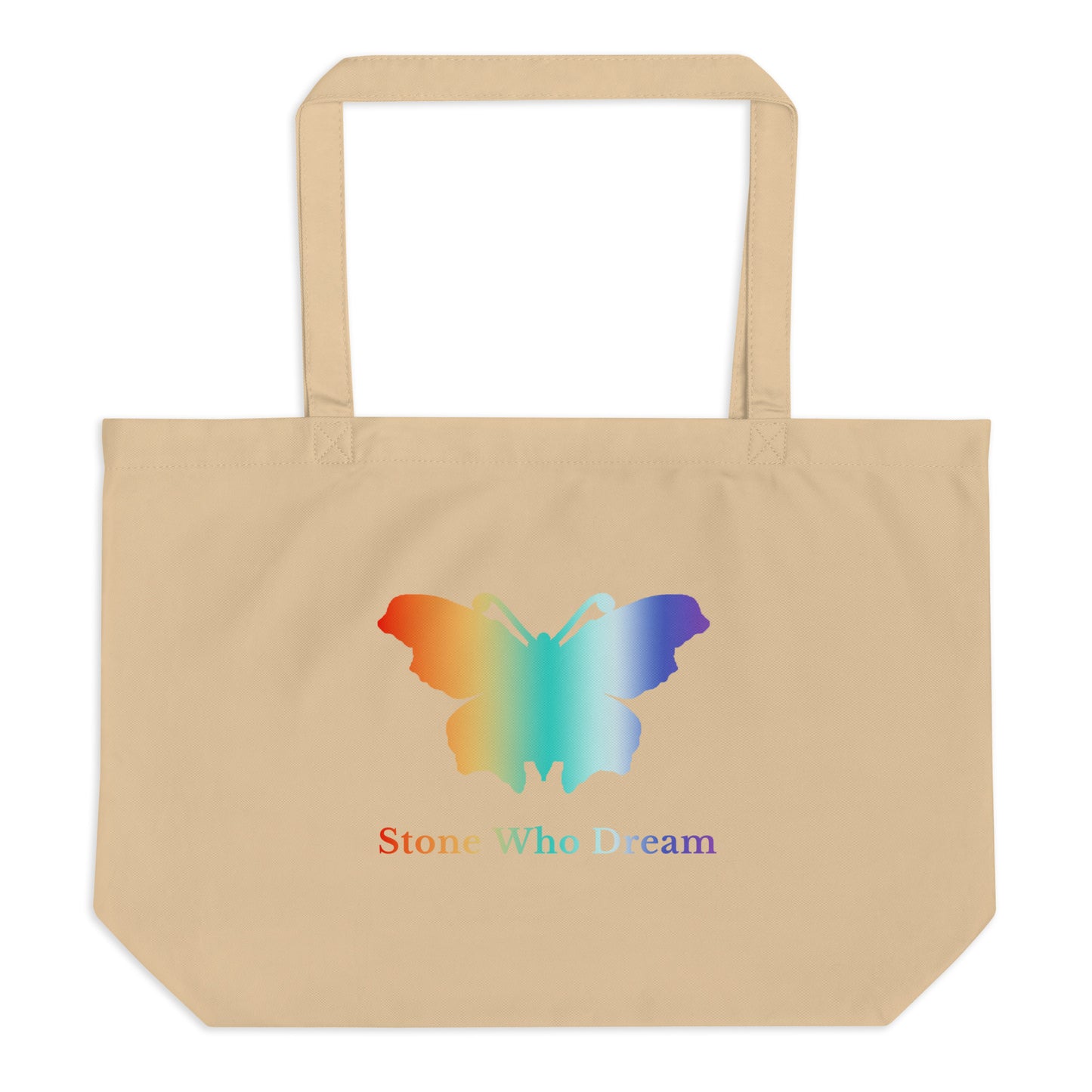 Logo collection｜Large organic tote bag｜Rainbow