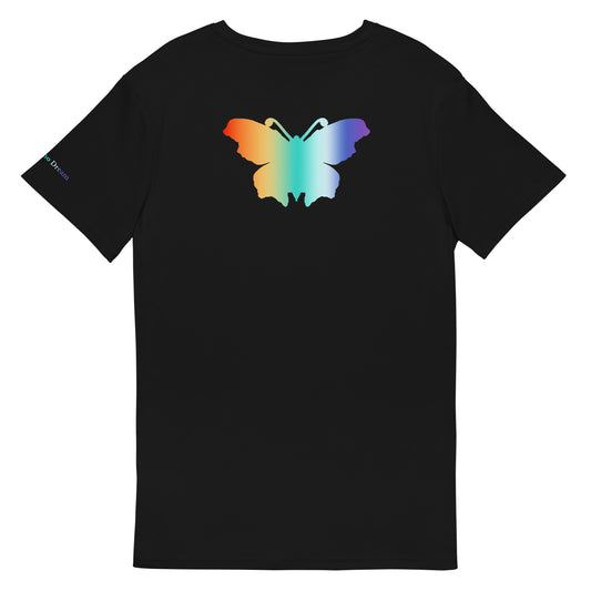 Logo collection｜Men's premium cotton t-shirt｜Rainbow and Back