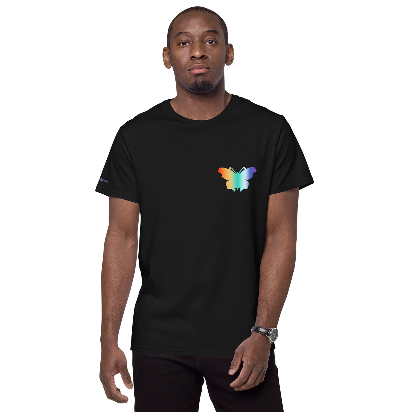 Logo collection｜Men's premium cotton t-shirt｜Rainbow(L) and Front