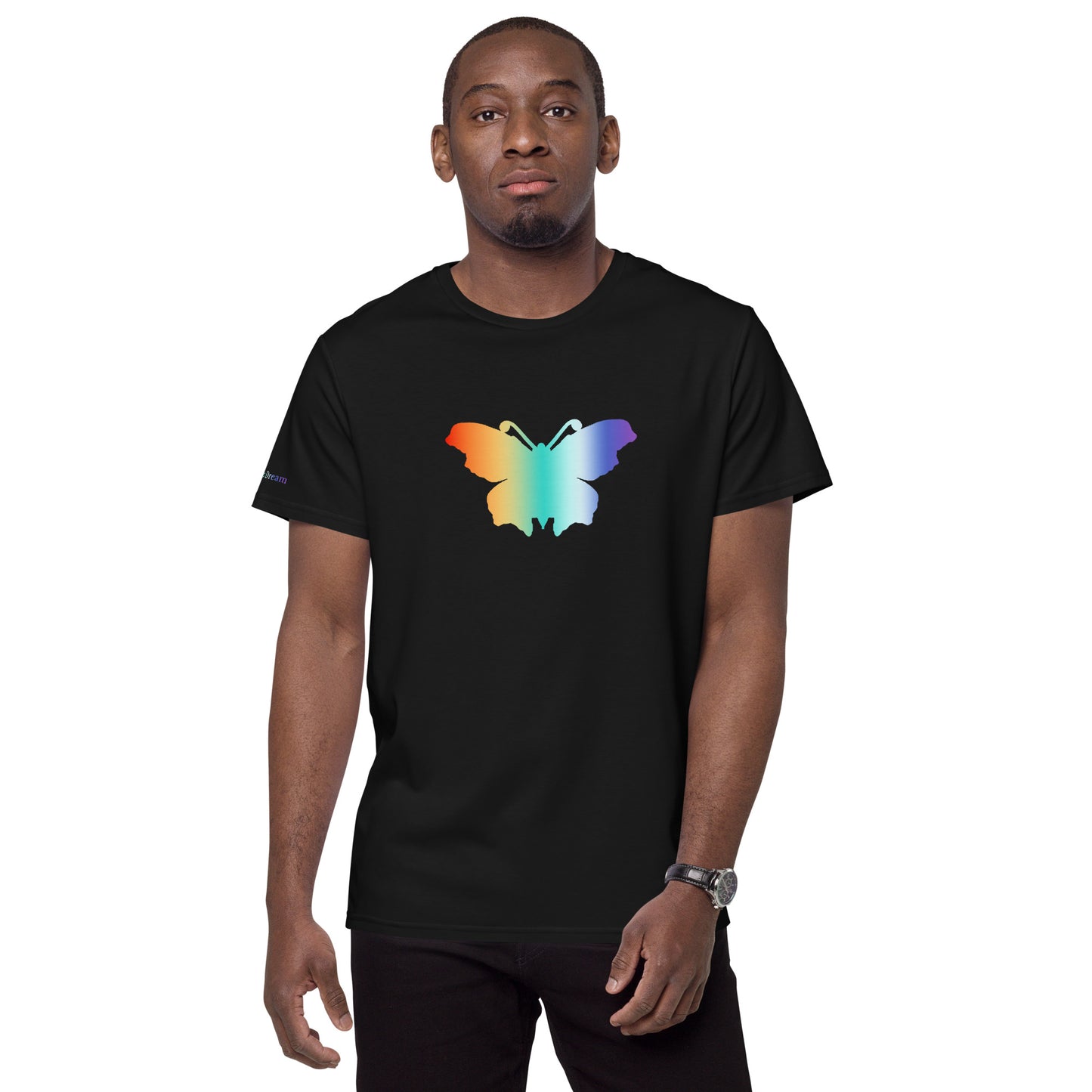 Logo collection｜Men's premium cotton t-shirt｜Rainbow and Front