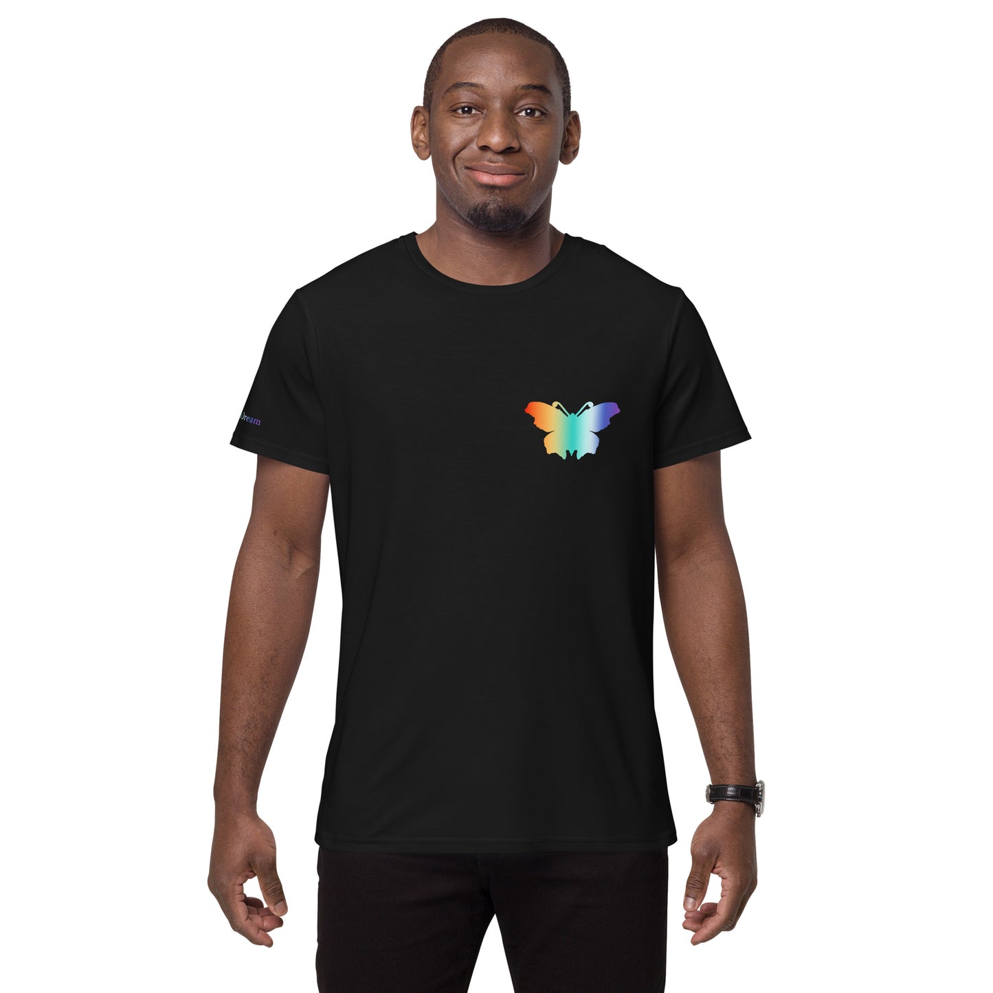 Logo collection｜Men's premium cotton t-shirt｜Rainbow(L) and Front