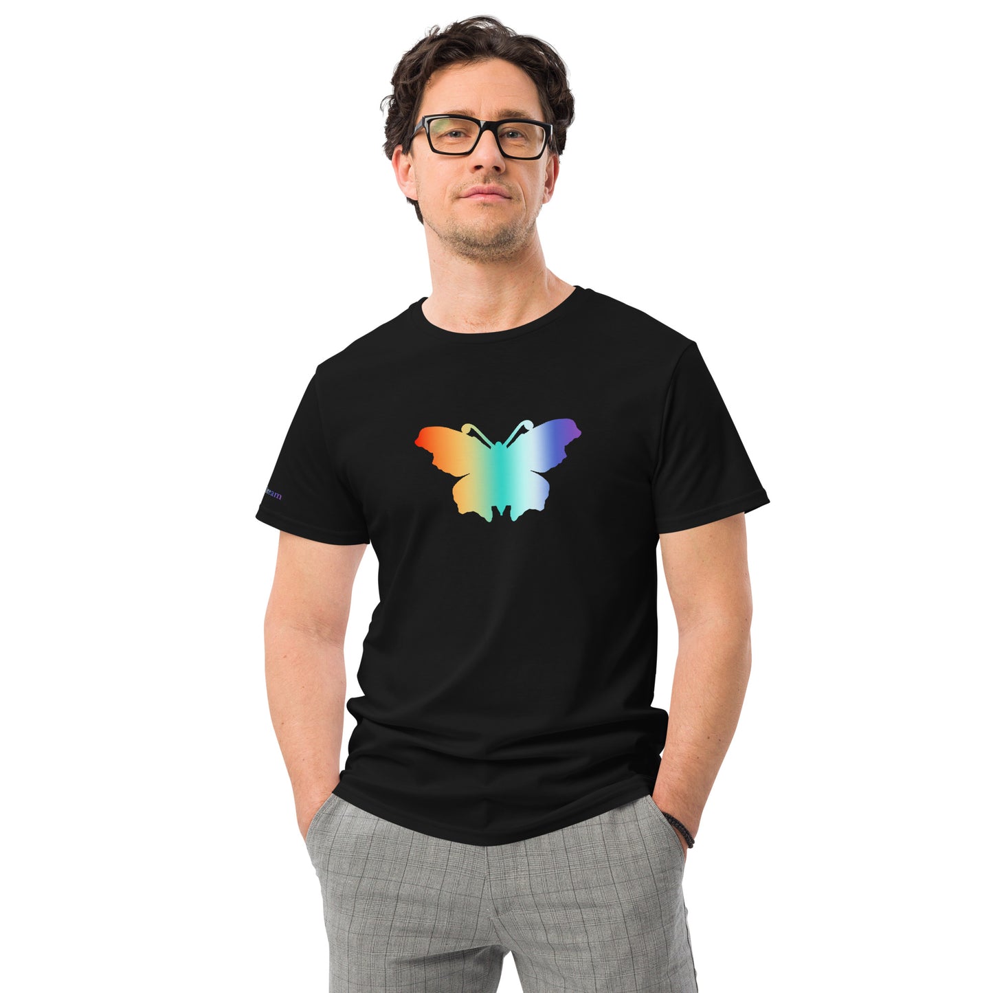 Logo collection｜Men's premium cotton t-shirt｜Rainbow and Front