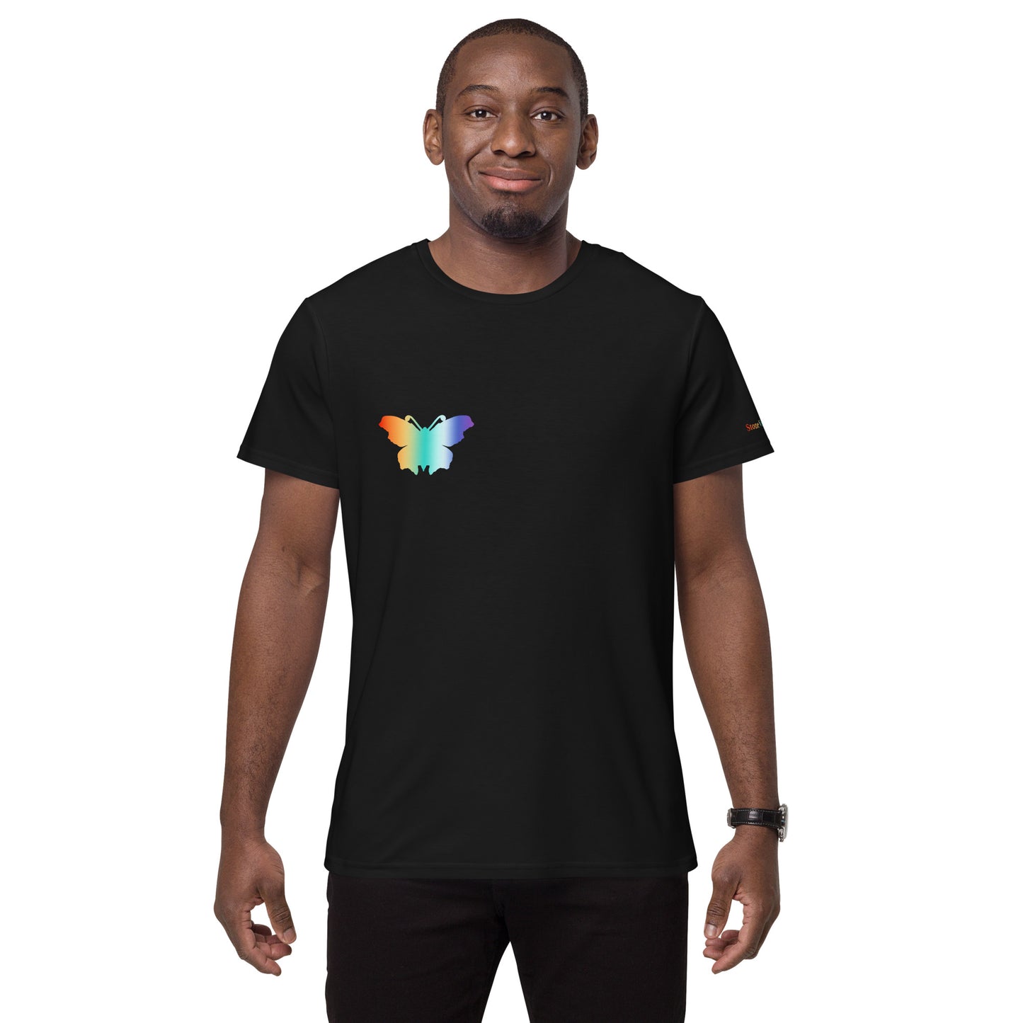 Logo collection｜Men's premium cotton t-shirt｜Rainbow(R) and Front