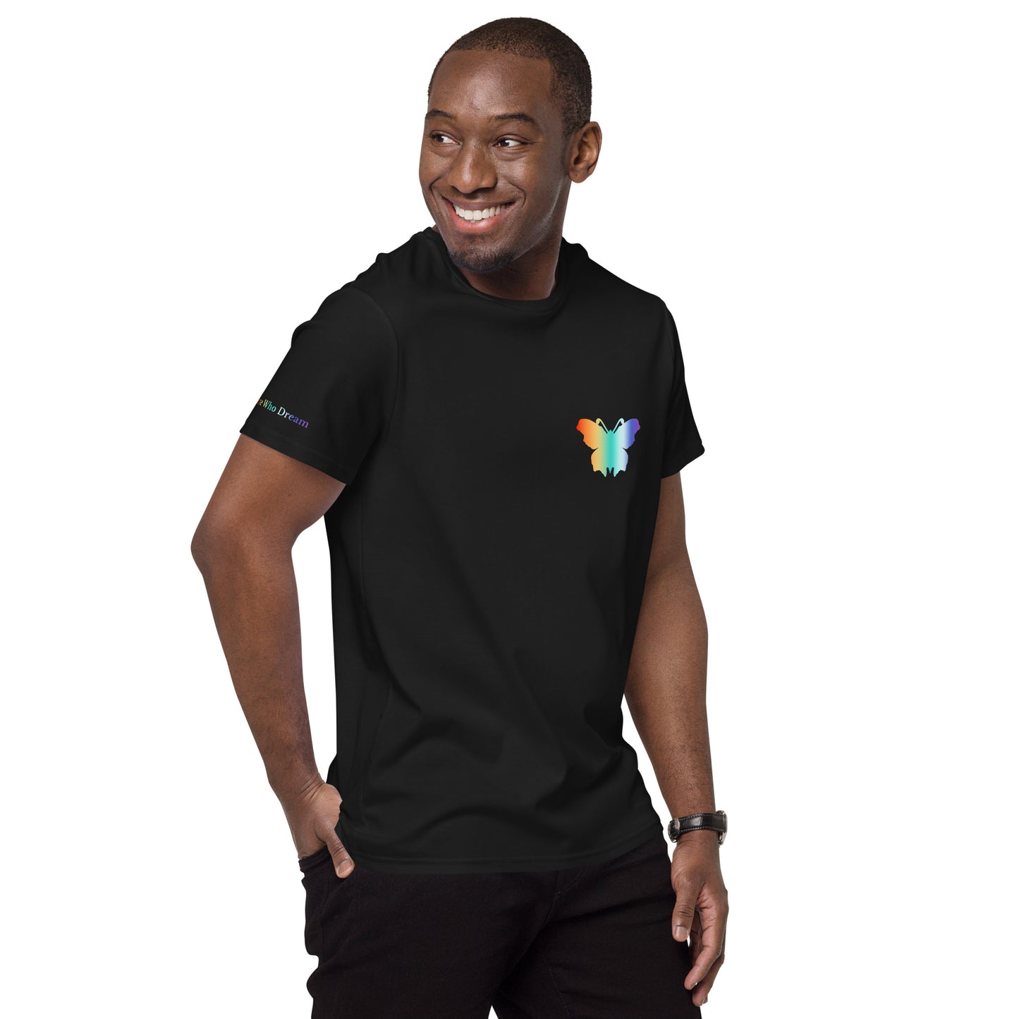 Logo collection｜Men's premium cotton t-shirt｜Rainbow(L) and Front