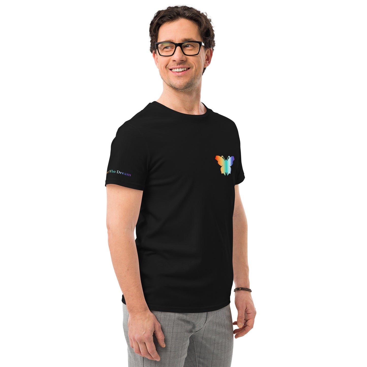 Logo collection｜Men's premium cotton t-shirt｜Rainbow(L) and Front