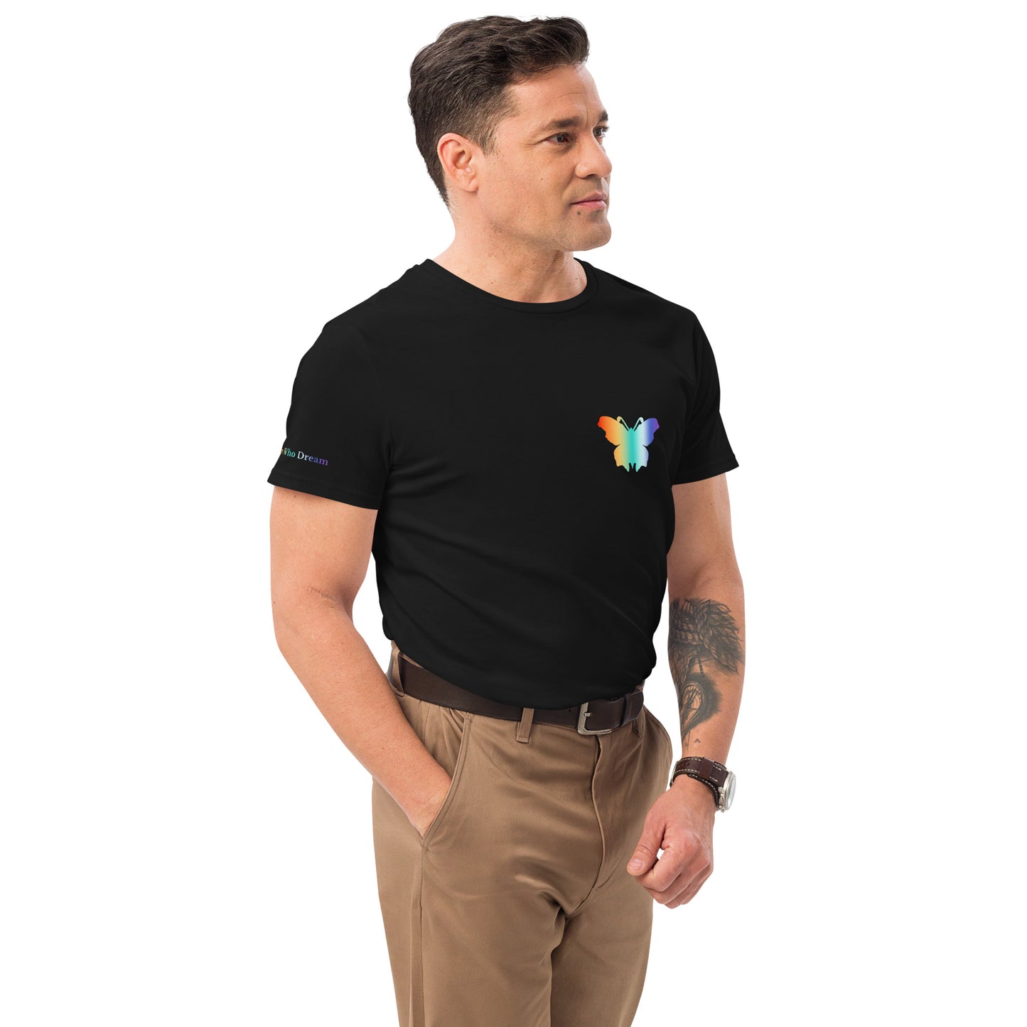 Logo collection｜Men's premium cotton t-shirt｜Rainbow(L) and Front