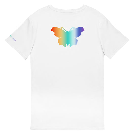 Logo collection｜Men's premium cotton t-shirt｜Rainbow and Back