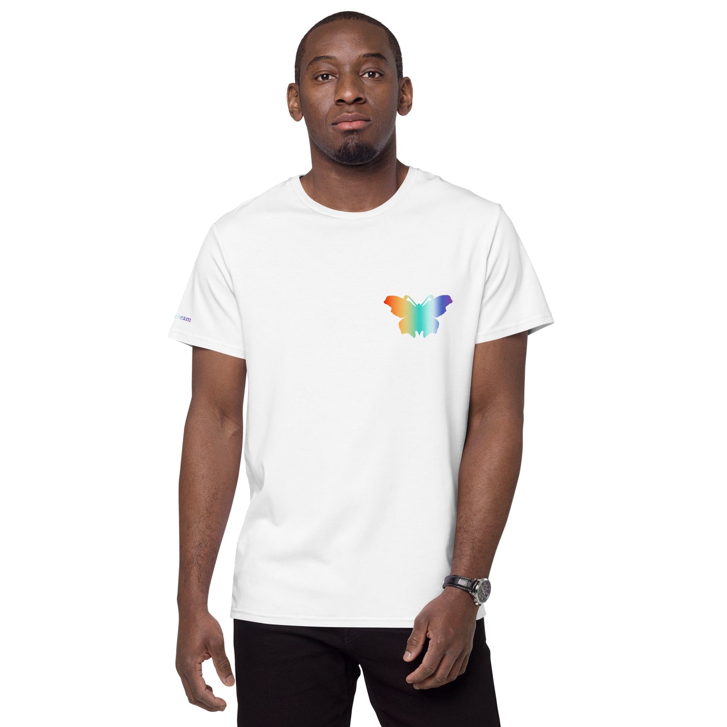 Logo collection｜Men's premium cotton t-shirt｜Rainbow(L) and Front